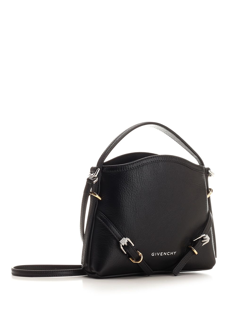 Shop Givenchy Nano Voyou Shoulder Bag In Black