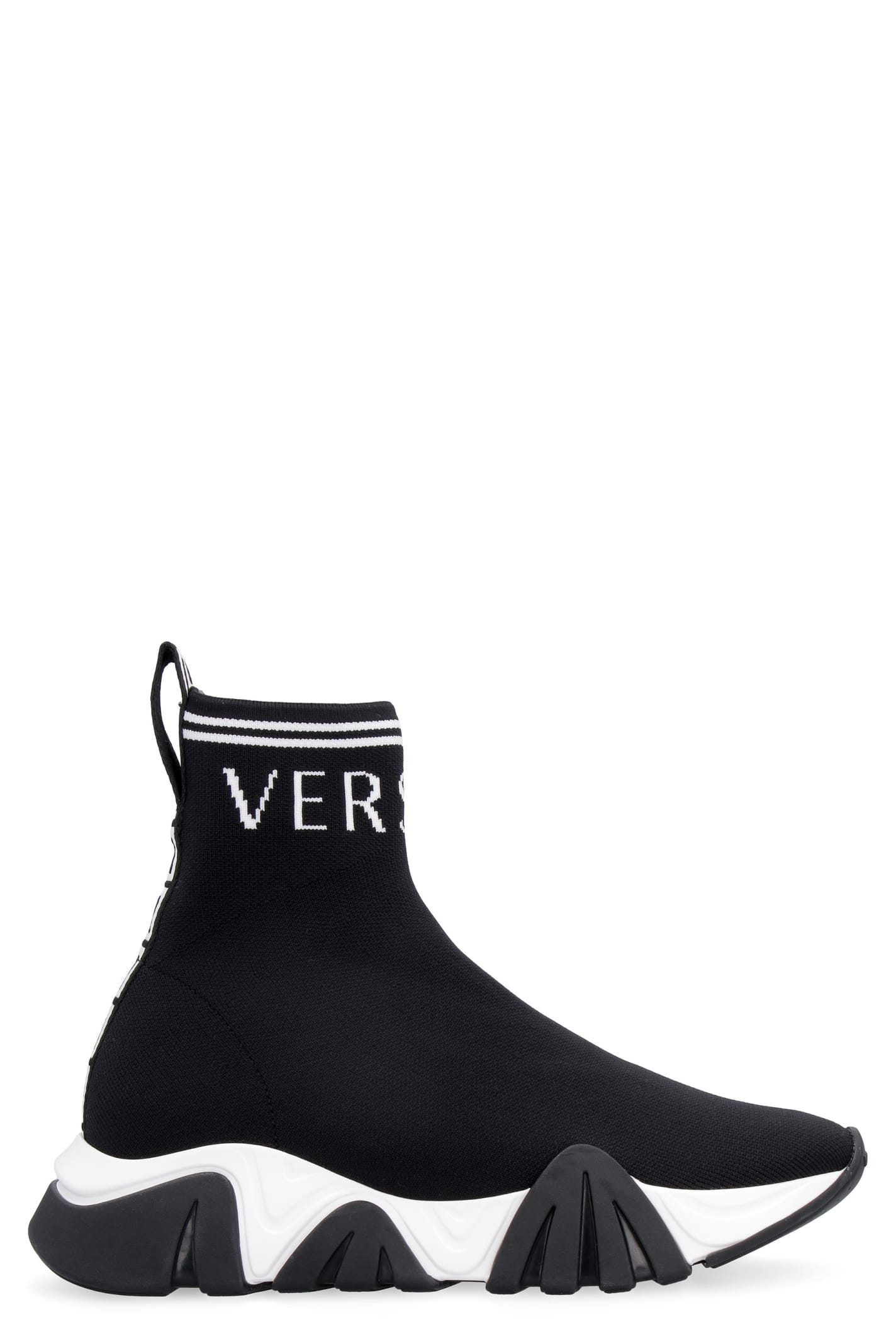 VERSACE KNITTED SOCK-STYLE SNEAKERS,11253664