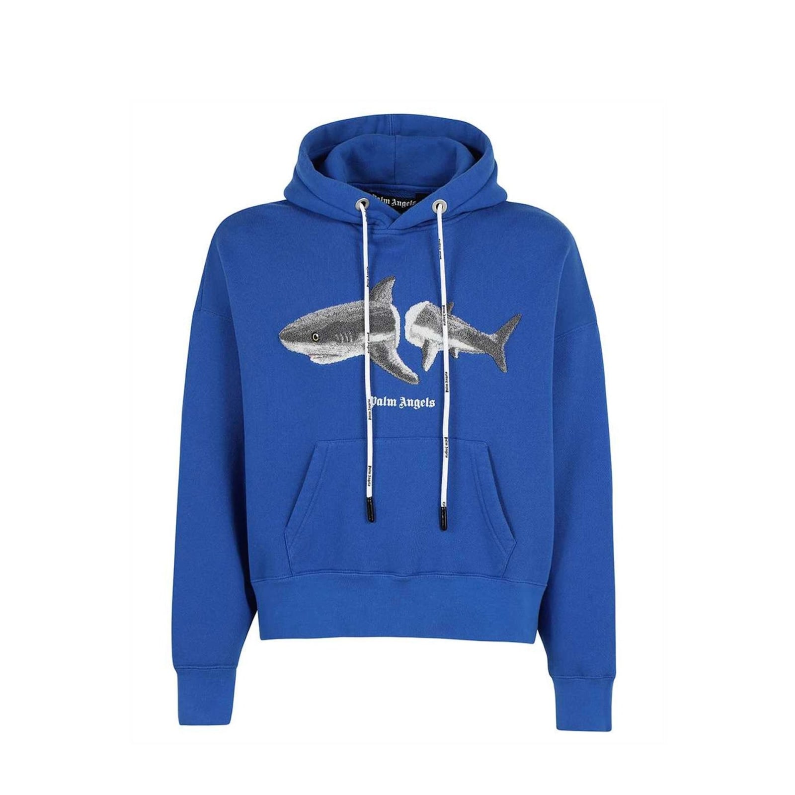Shop Palm Angels Hoodie Sweatshirt In Blue