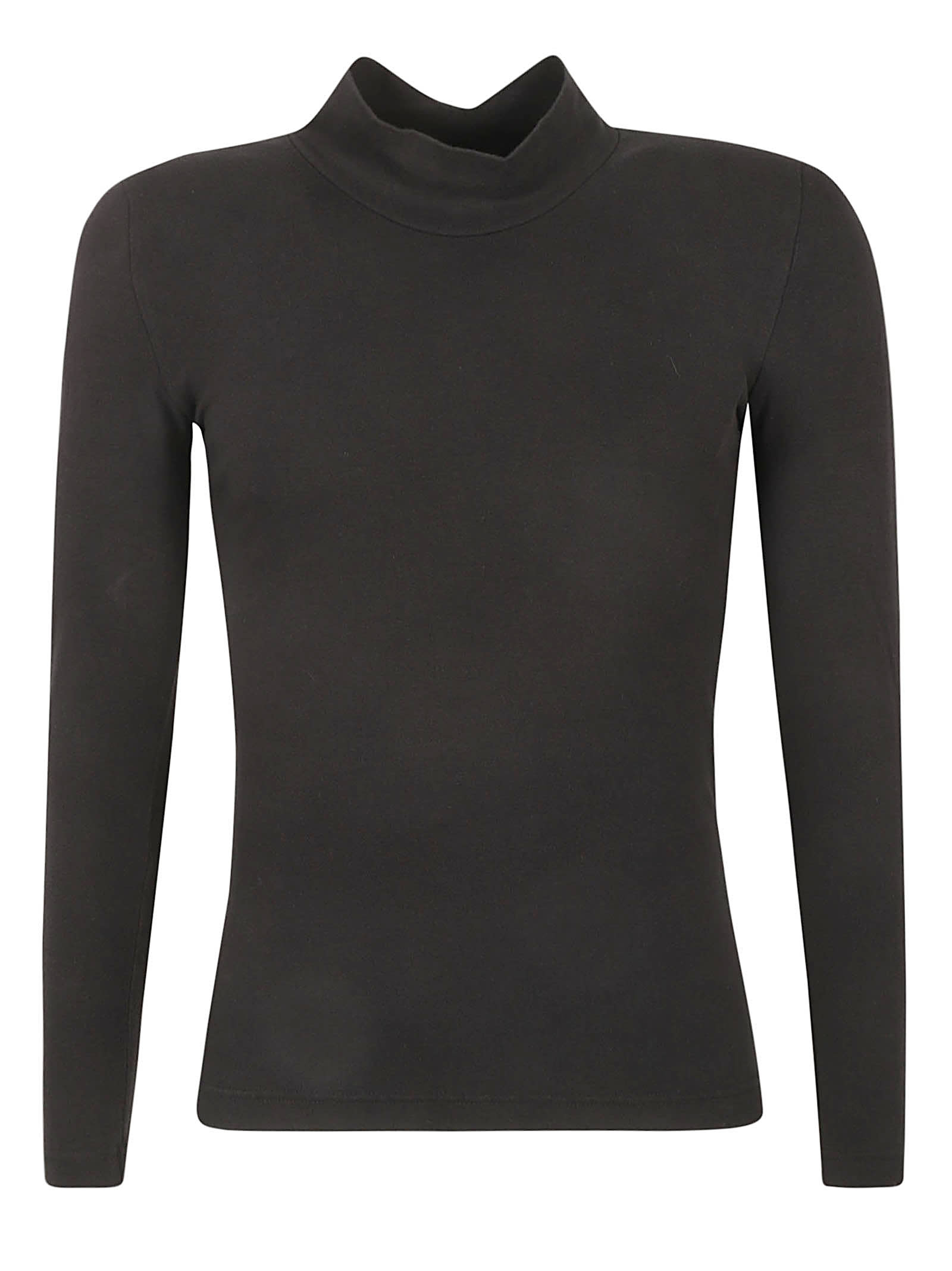 Shop Balenciaga Round Neck Fitted Sweater In Black