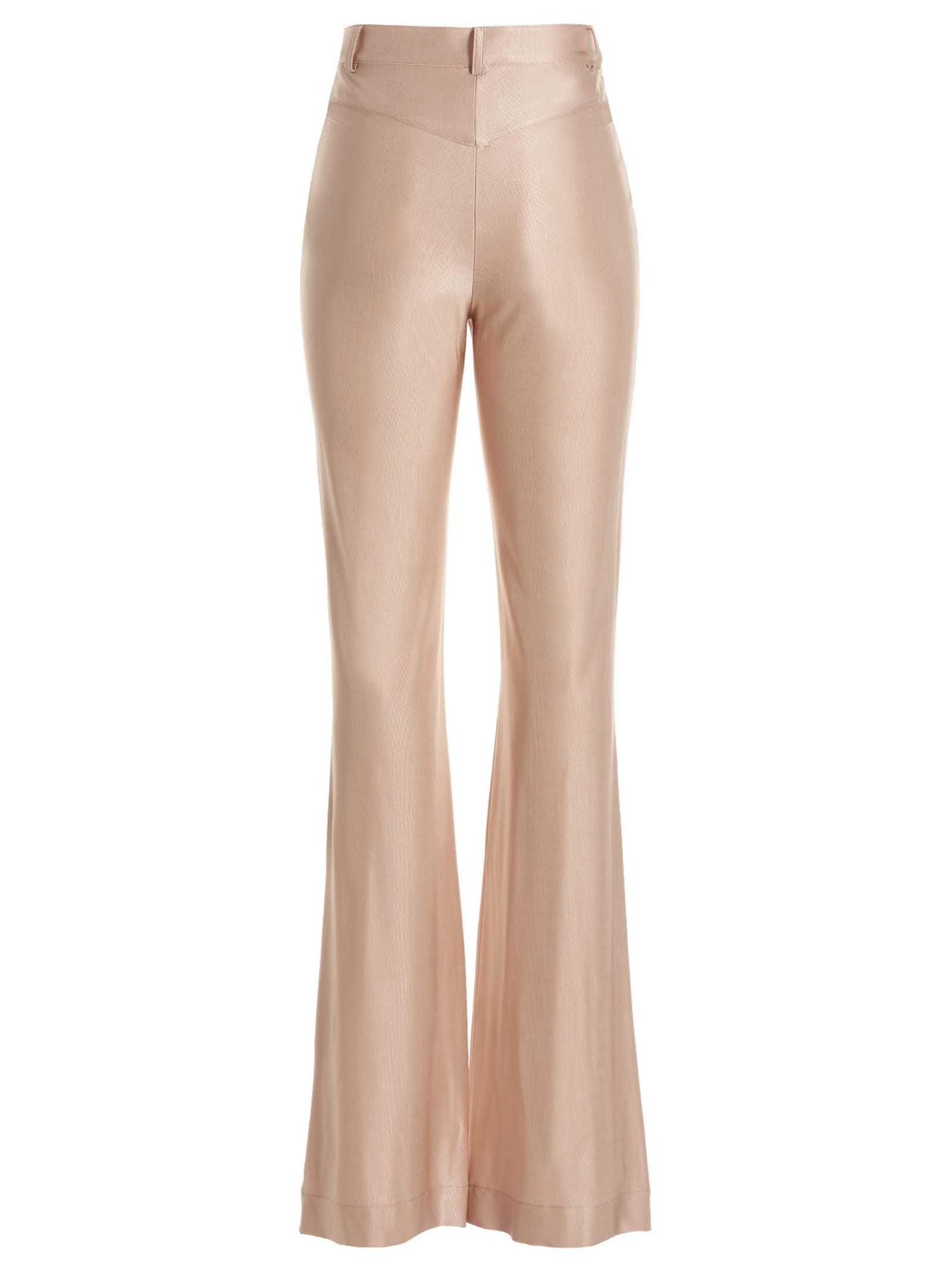 Shop Alexandre Vauthier Shiny Stretch Pants In Pink