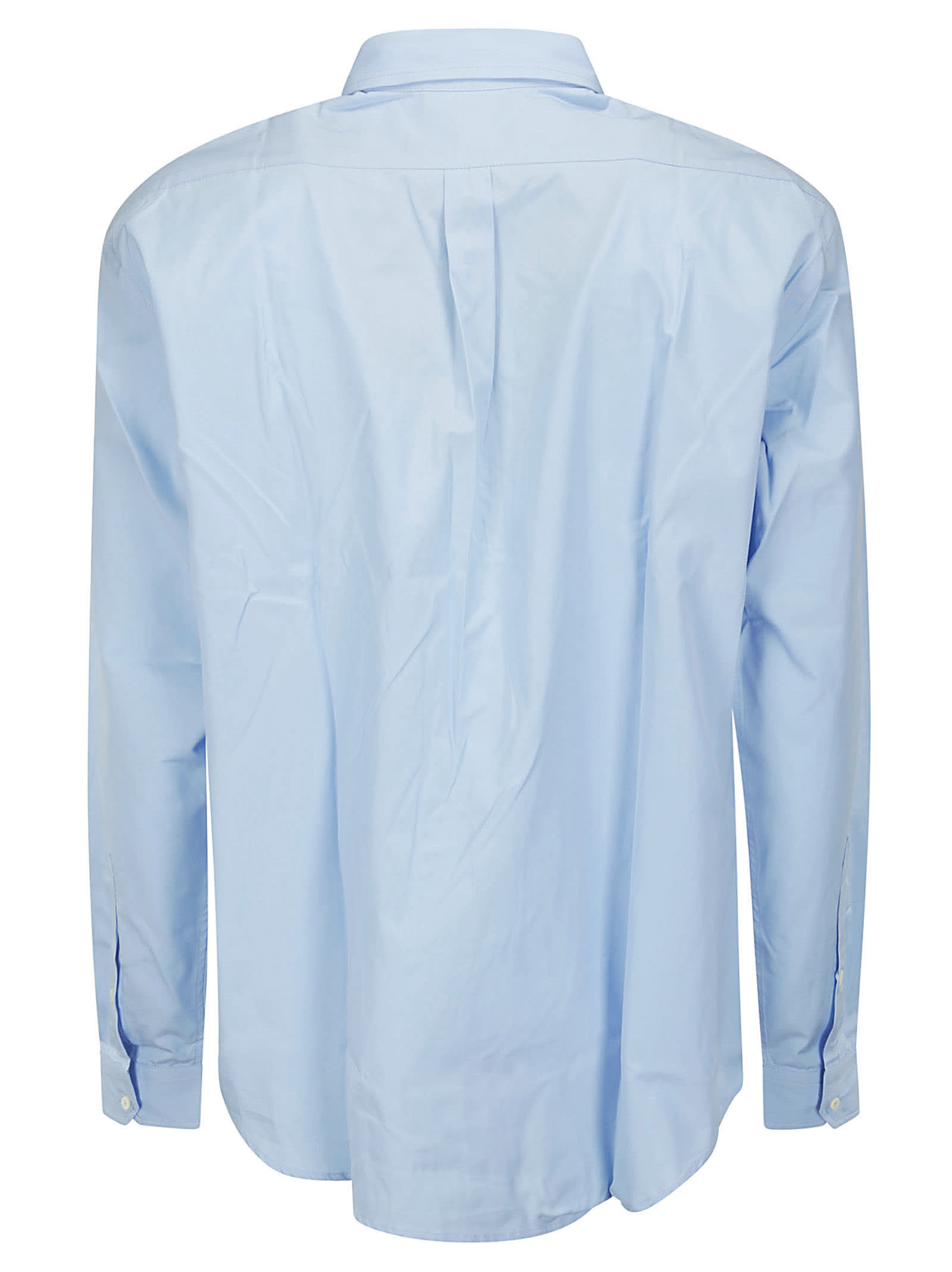 Shop Y/project Evergreen Pinched Logo Shirt In Light Blue