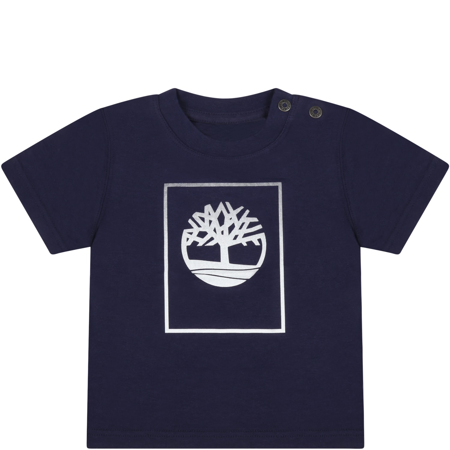 Timberland Blue T-shirt For Baby Boy With Logo