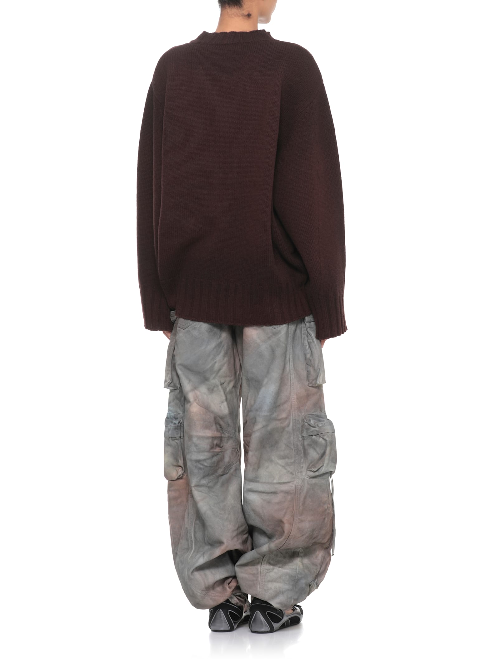 Attico Wool Sweater In Brown