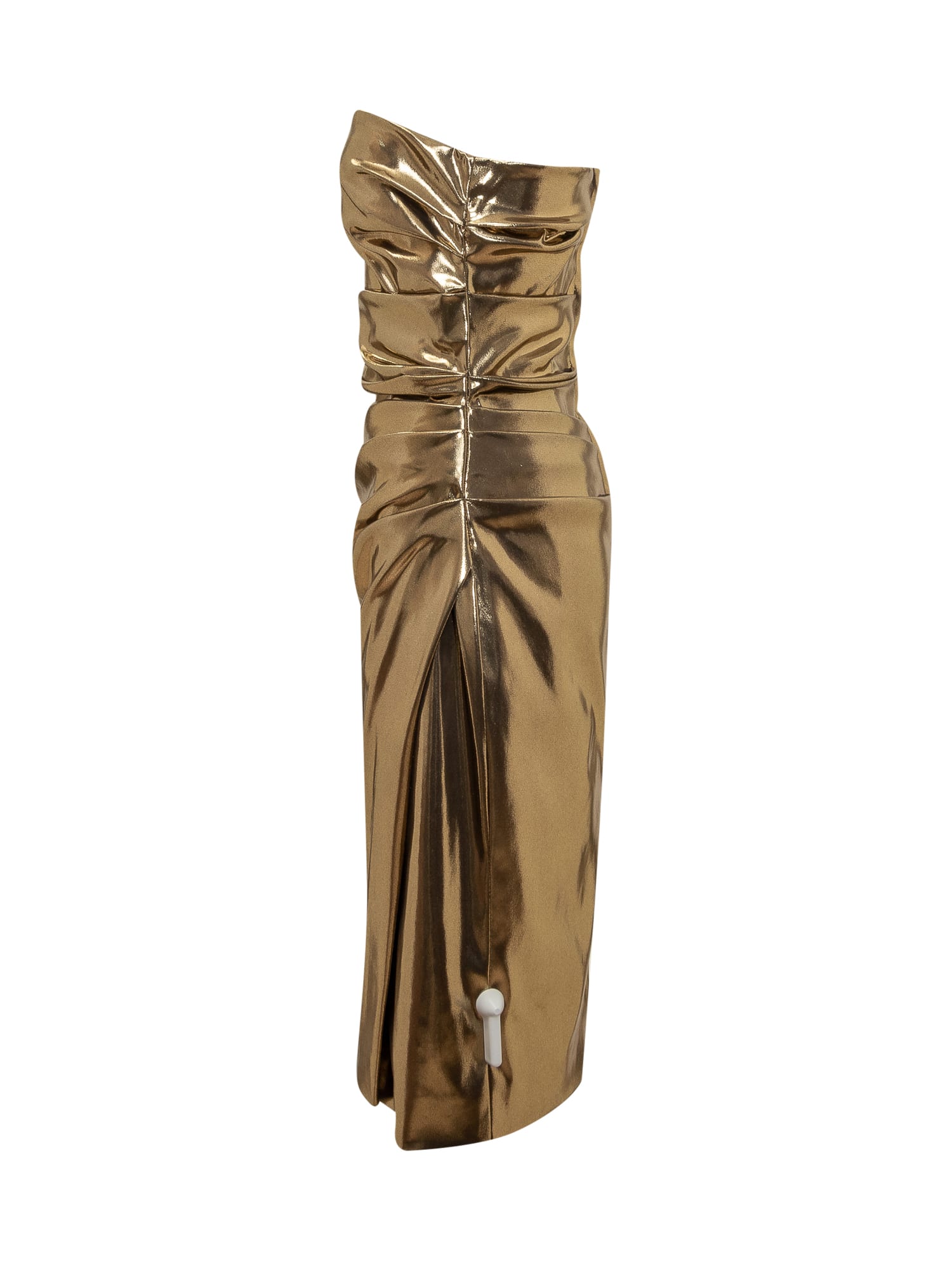 Shop Dolce & Gabbana Lçonguette Dress In Oro