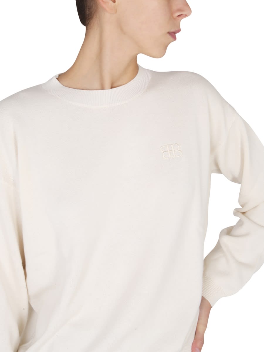 Shop Ballantyne Shirt With Embroidered Logo In White