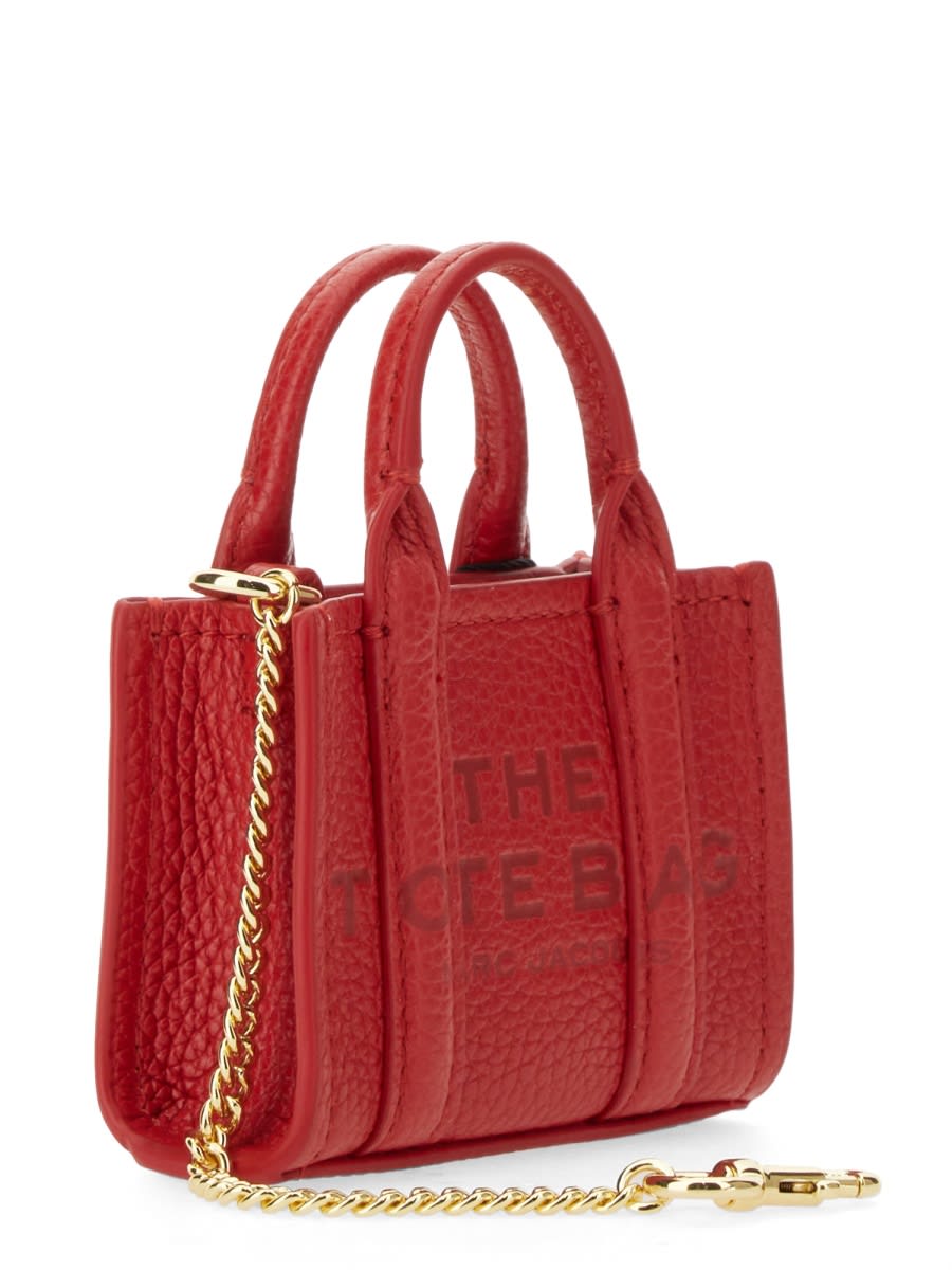 Shop Marc Jacobs Keychain The Tote Dwarf In Red