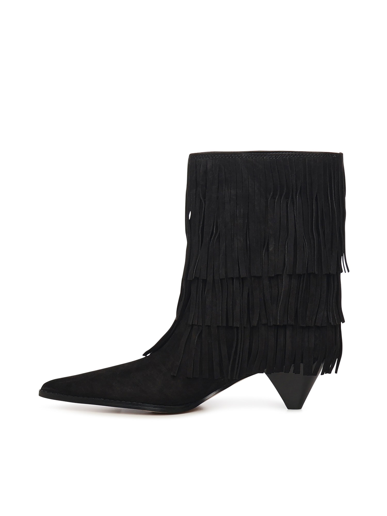 Michael Michael Kors Jayla Suede Boot With Fringes In Black