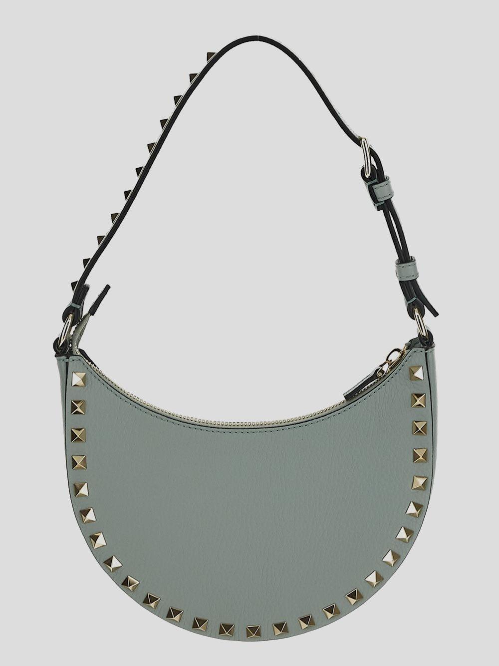 Valentino Garavani Rockstud Zip-up Hobo Bag In Green