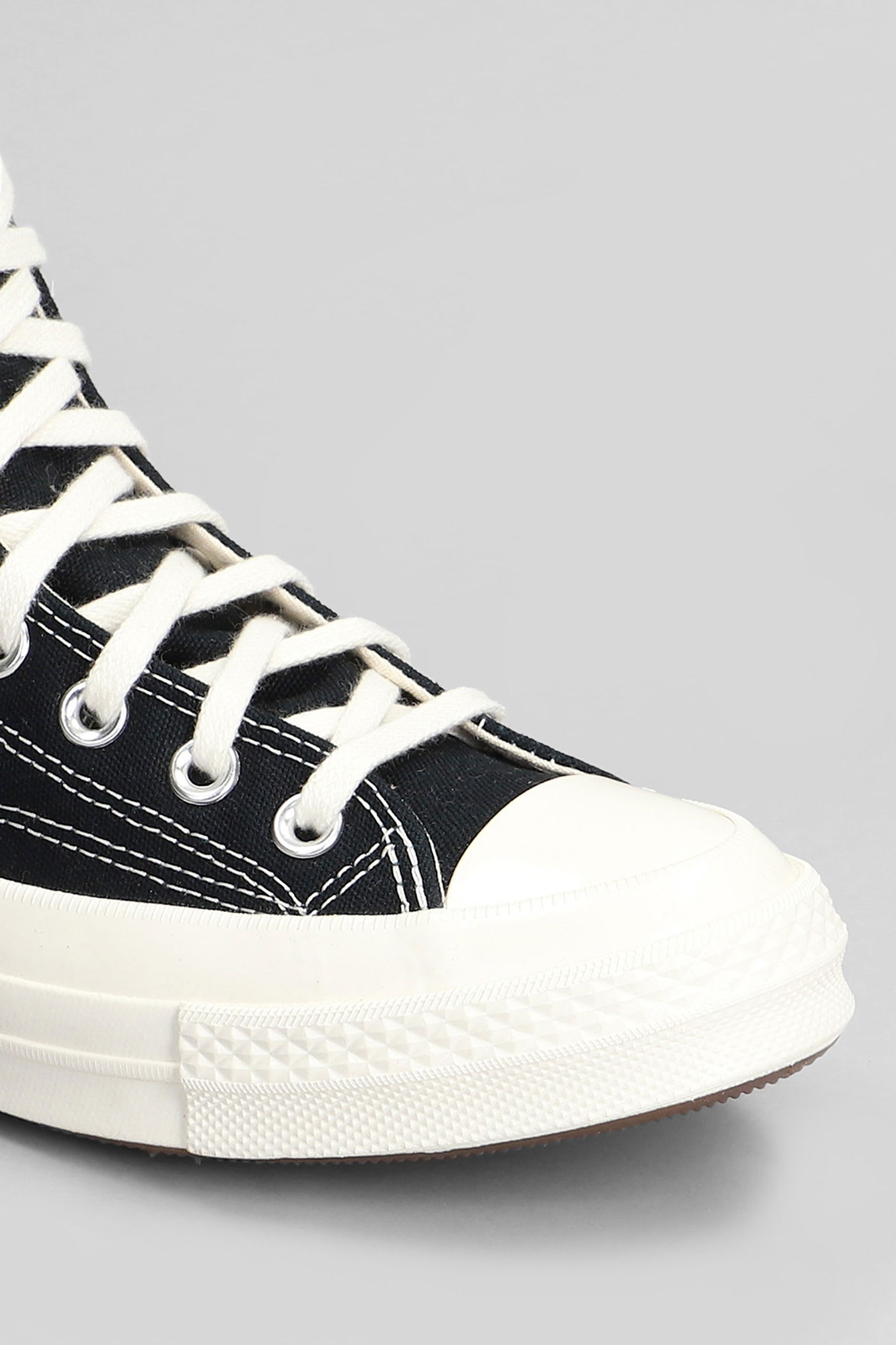 Comme Des Garçons Play Chuck 70 Cdg High Sneakers In Black Cotton In Black