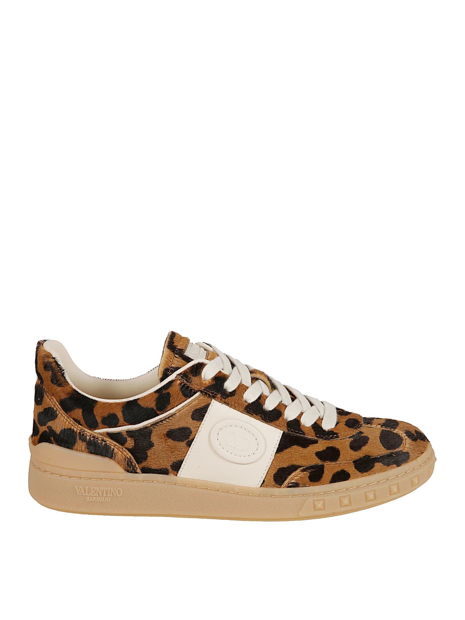 Valentino Upvillage Leopard Calf Hair Sneakers In Multi