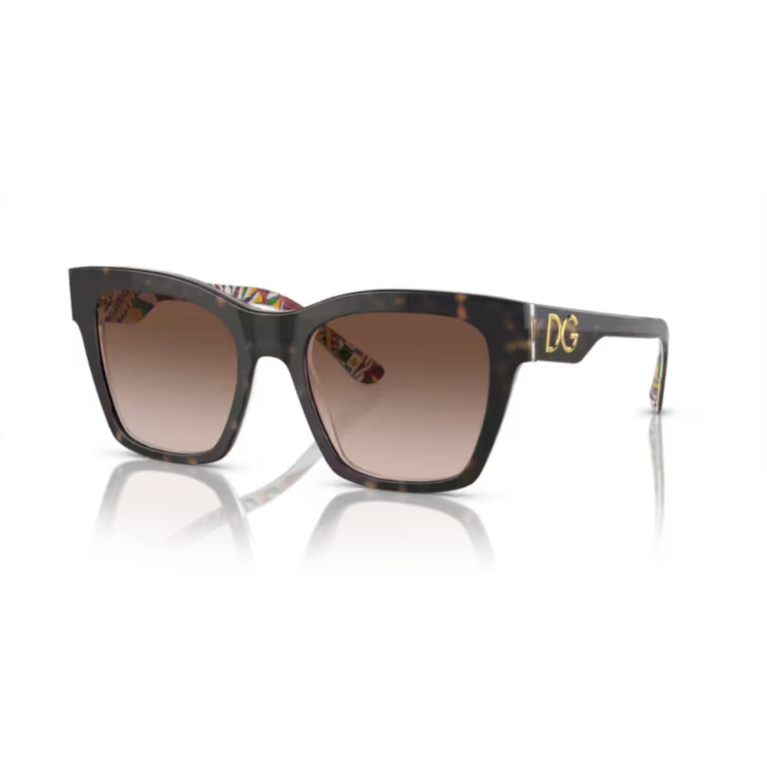 Dolce & Gabbana Gradient Square Acetate Sunglasses In Brown