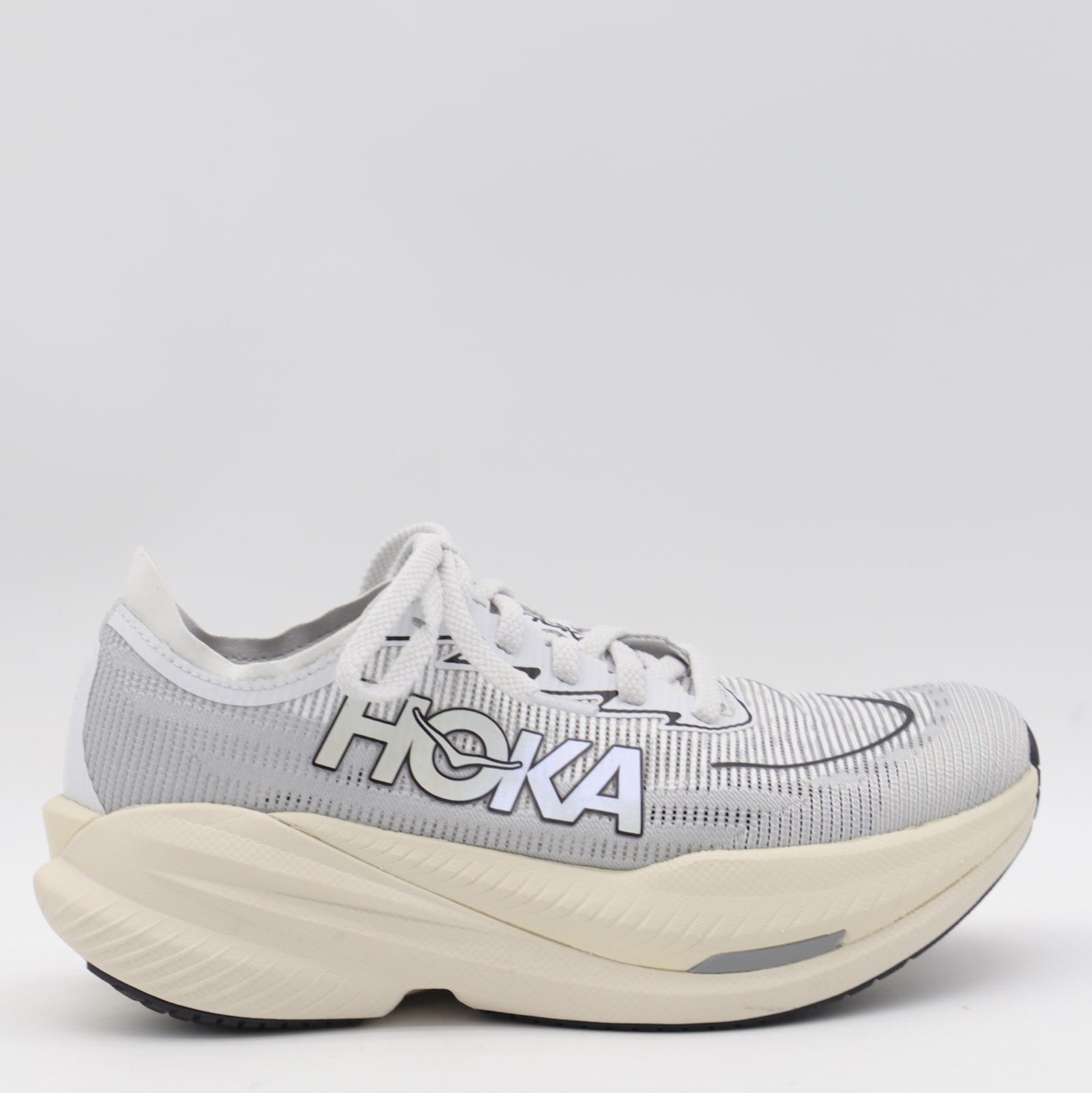 Hoka Grey Mach X2 Sneakers In White