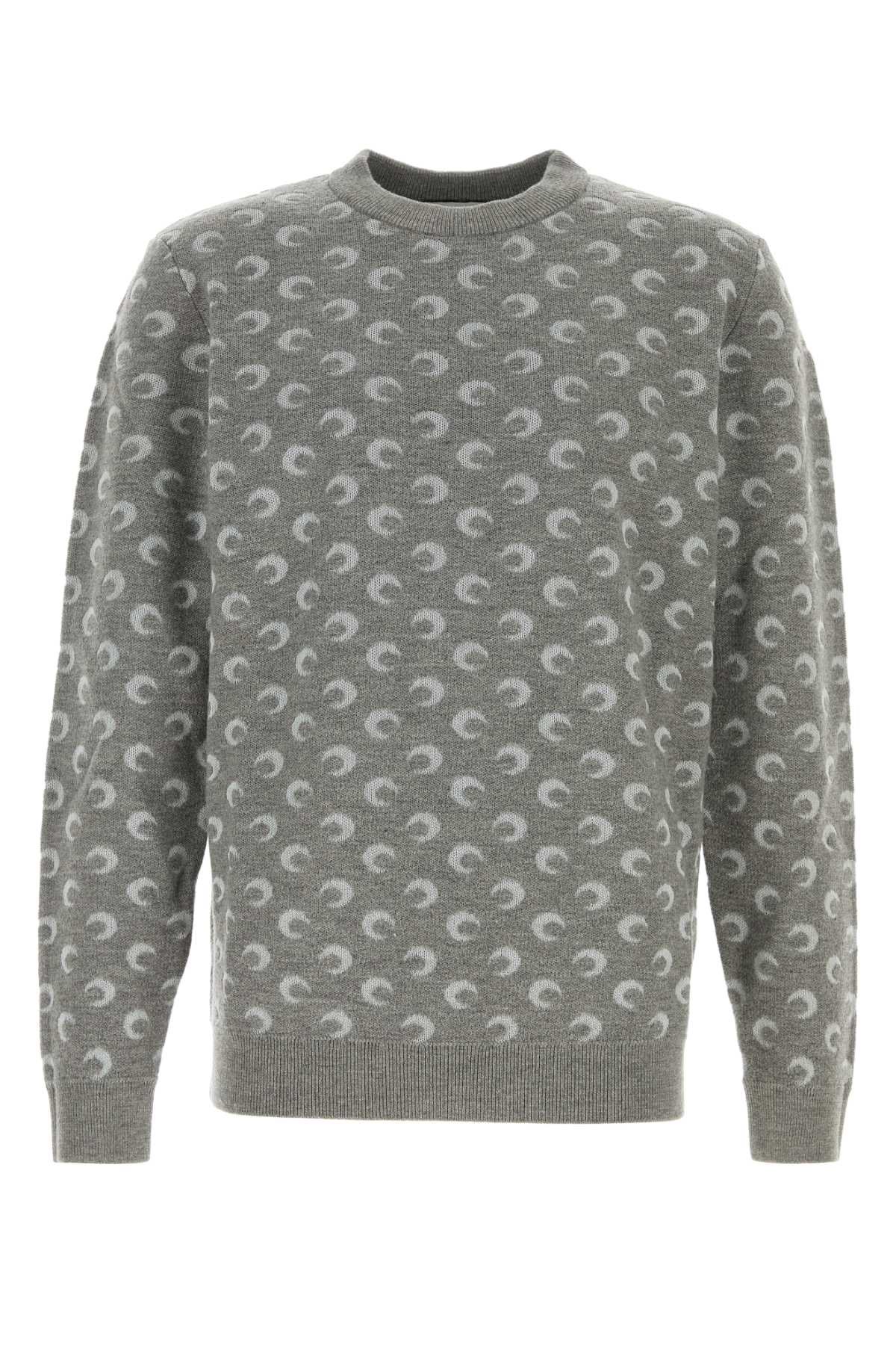 Marine Serre Embroidered Wooo And Viscose Sweater In Animal Print