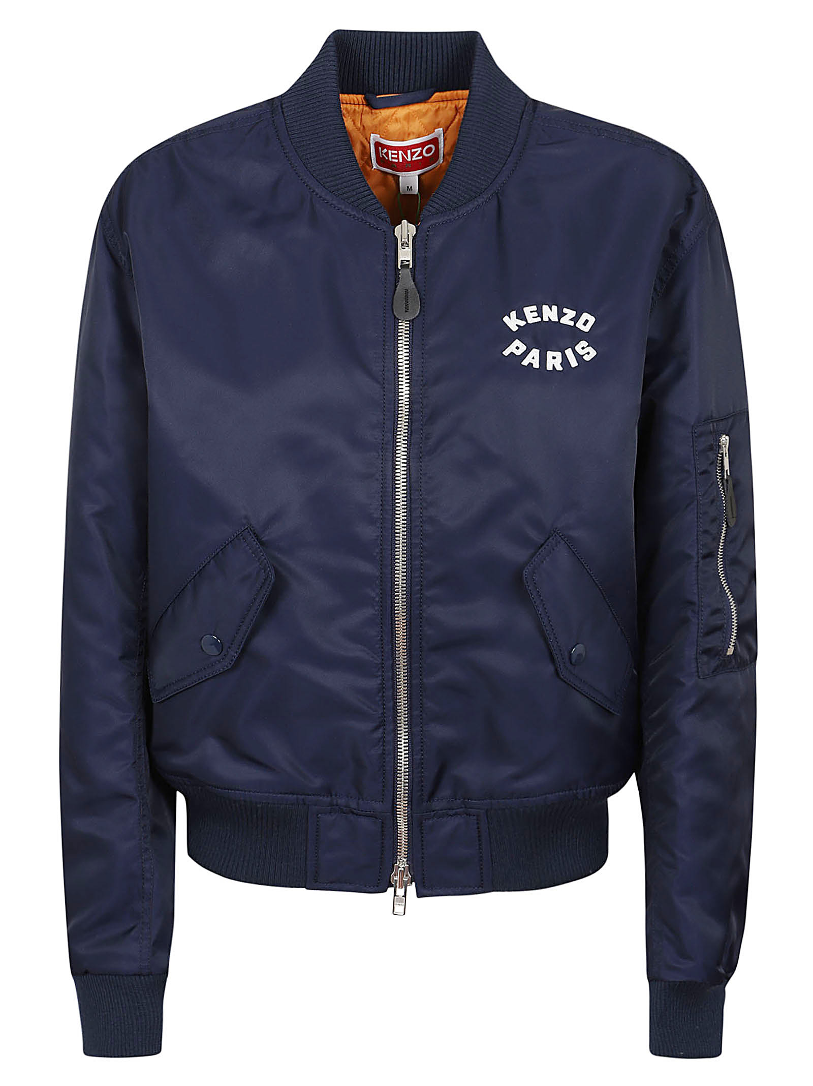 Shop Kenzo Lucky Tiger Bomber In Midnight Blue