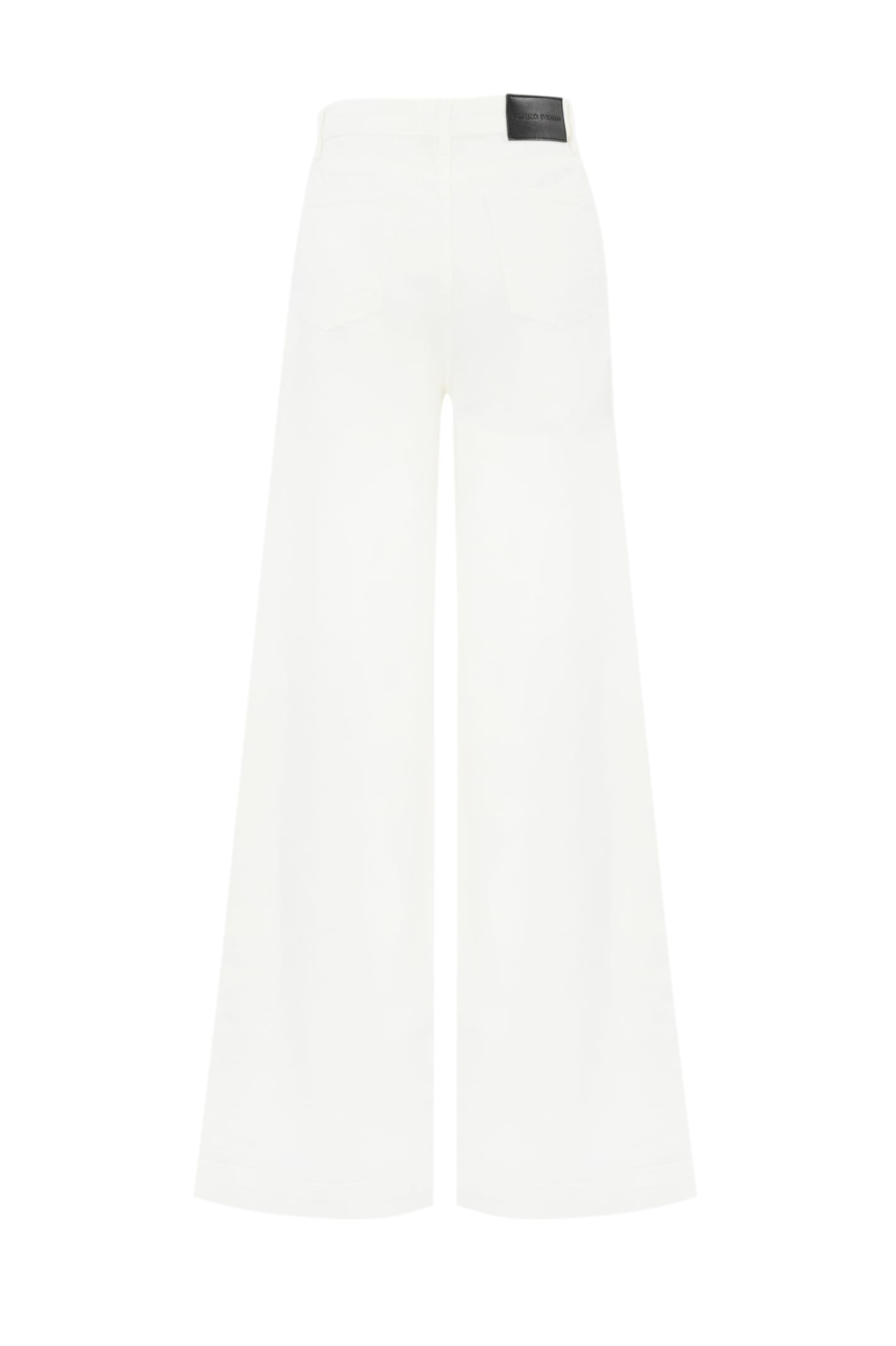 Shop Pinko Wendy Wide Leg Trousers In Twill In White