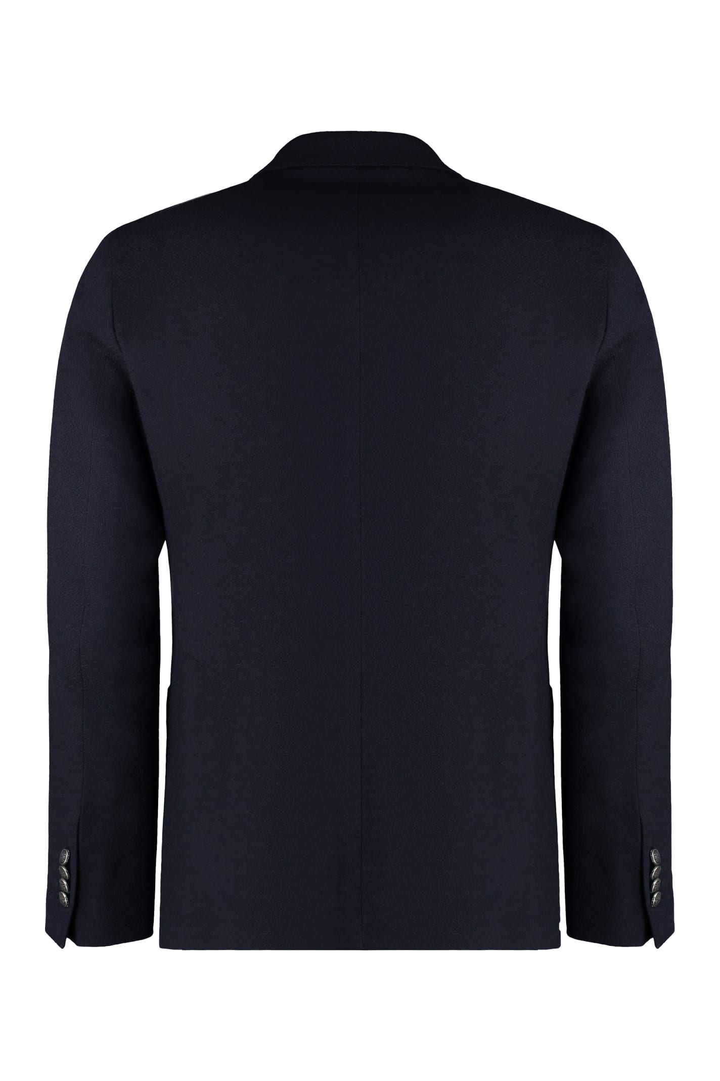 Shop Tagliatore Double-breasted Virgin Wool Jacket In Blue