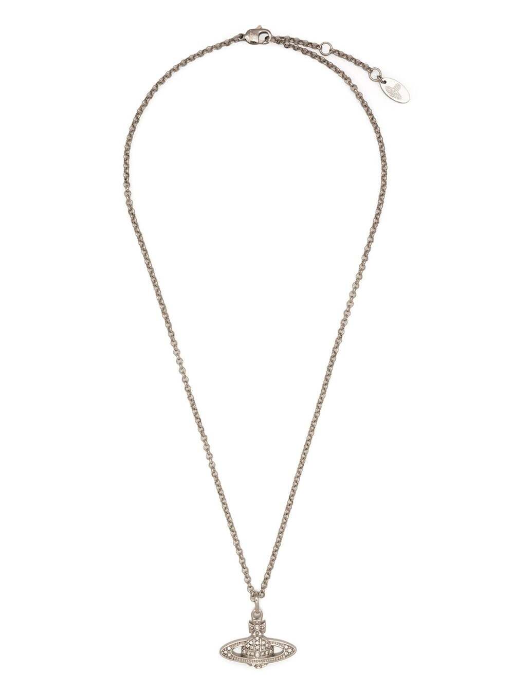Vivienne Westwood Silver-colored Necklace With Orb Pendant In Brass Woman In White
