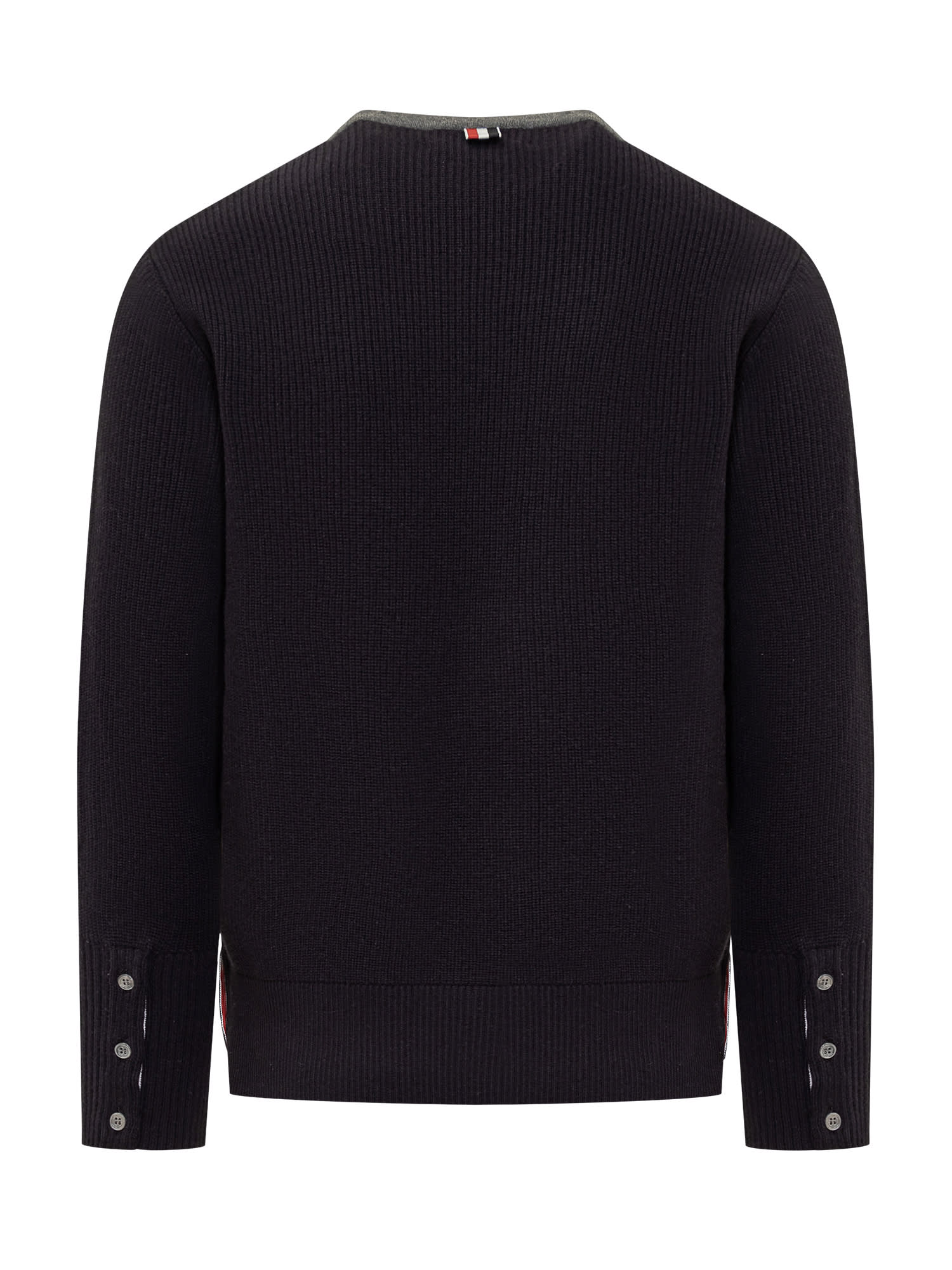 Shop Thom Browne 4-bar Wool Sweater In Med Grey