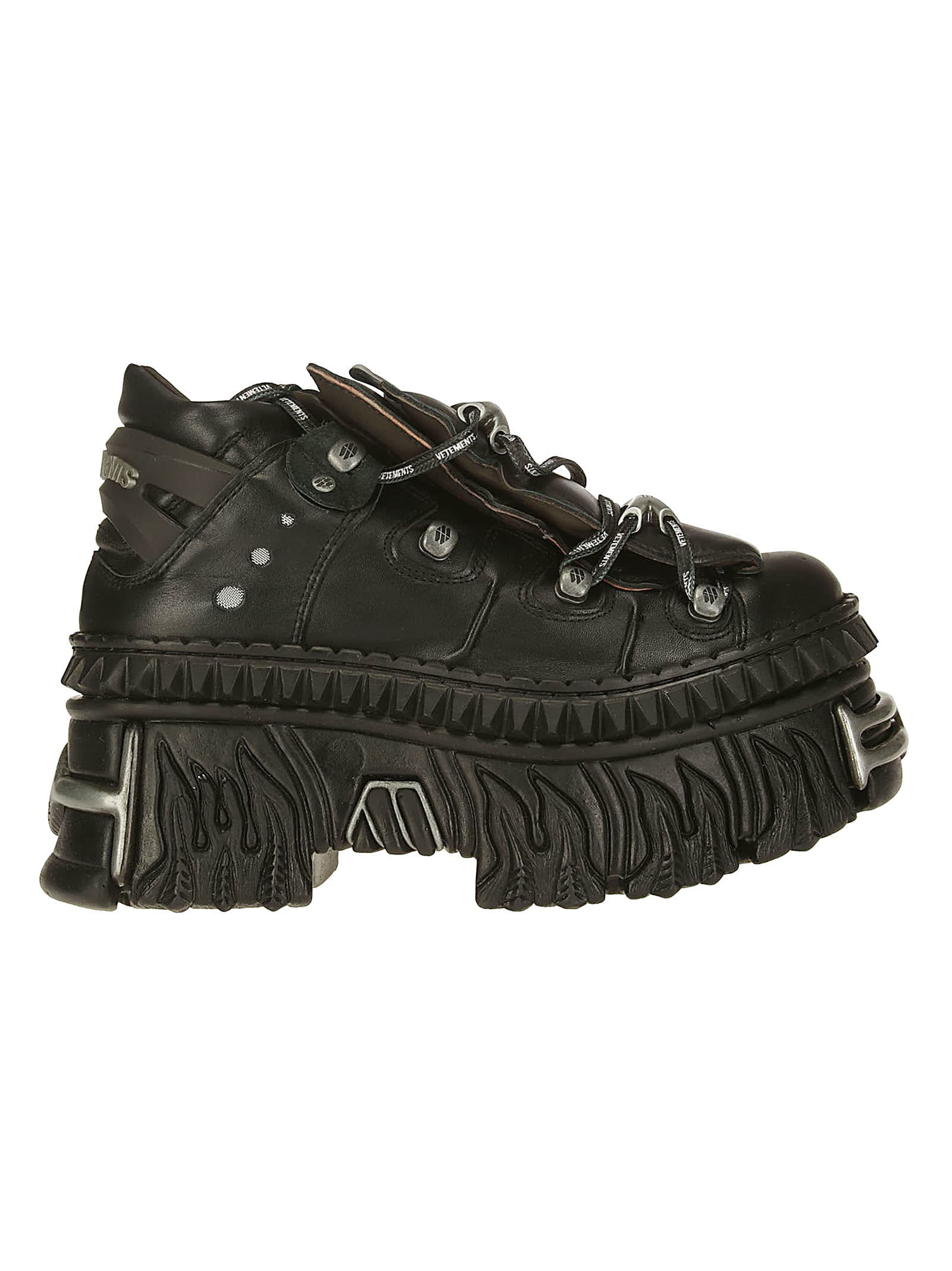 Shop Vetements Xnewrock Platform Sneakers In Black