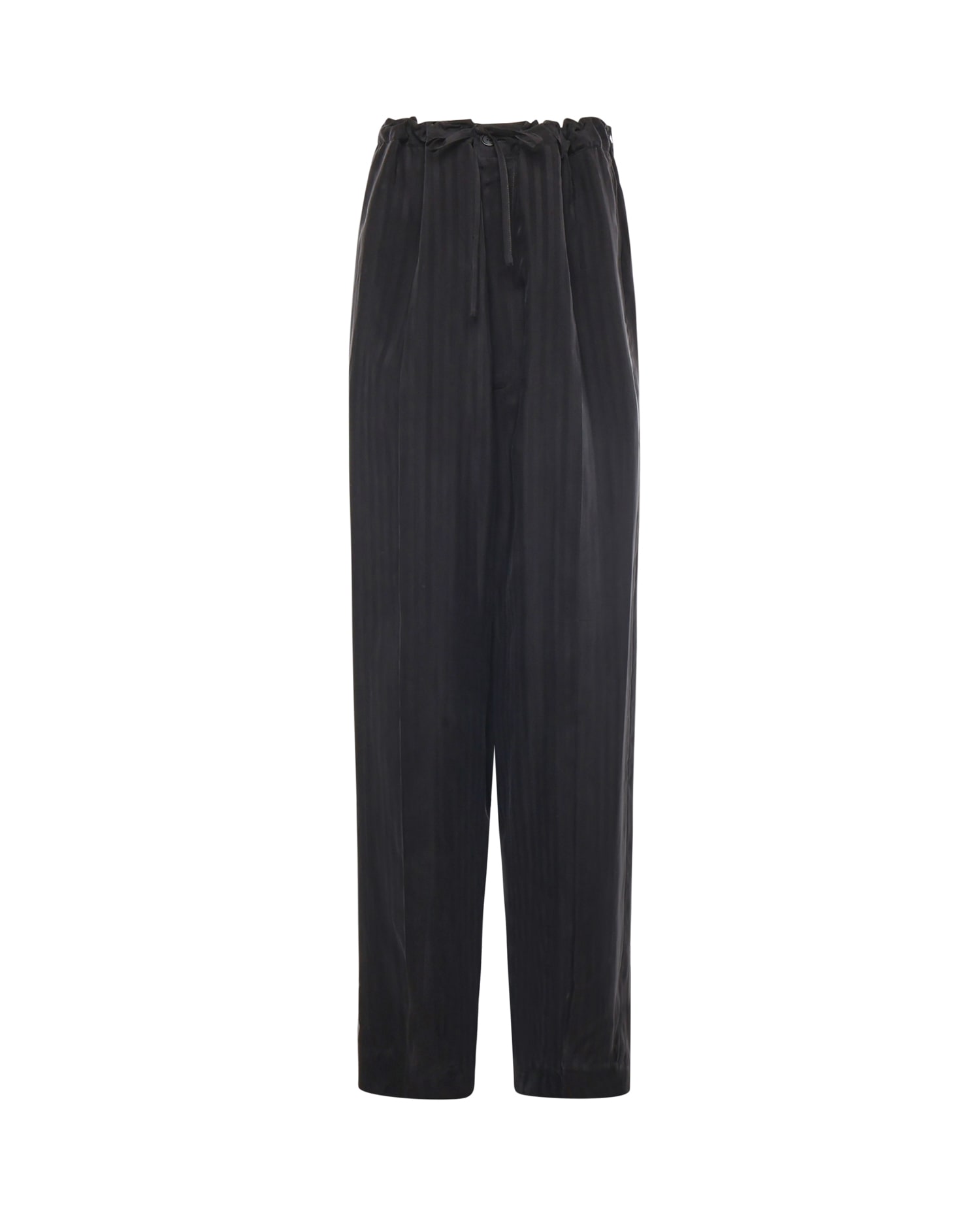 Balenciaga Drawstring Trousers In Black