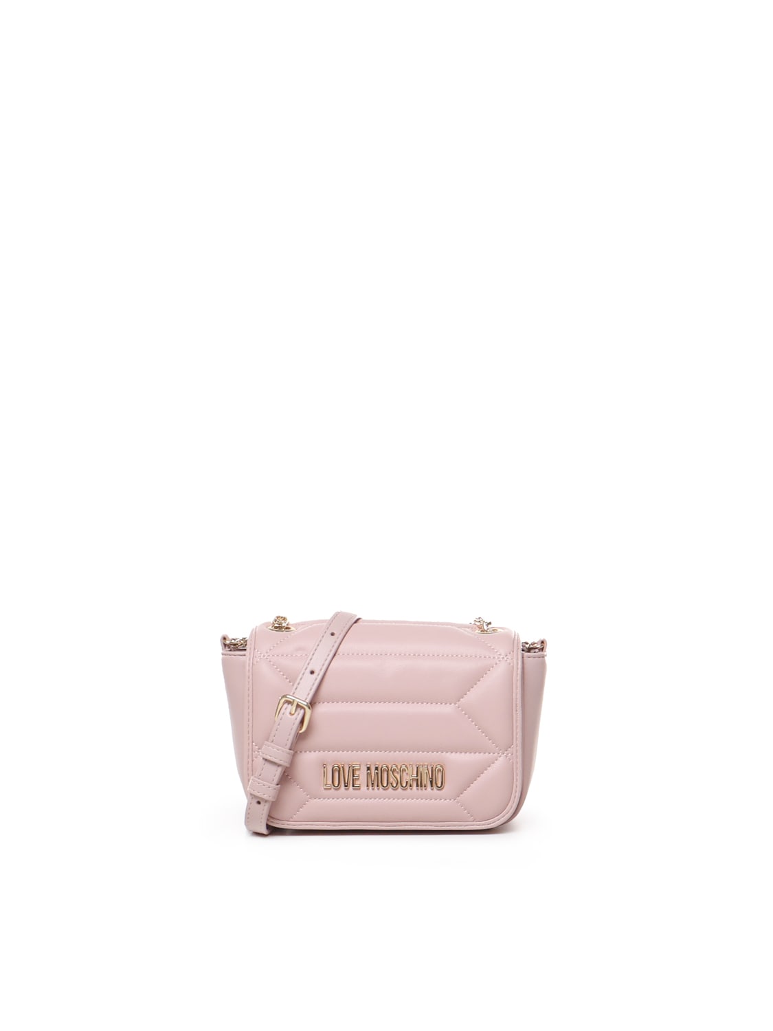 Love Moschino Shoulder Bag In Ecoleather In Powder Pink
