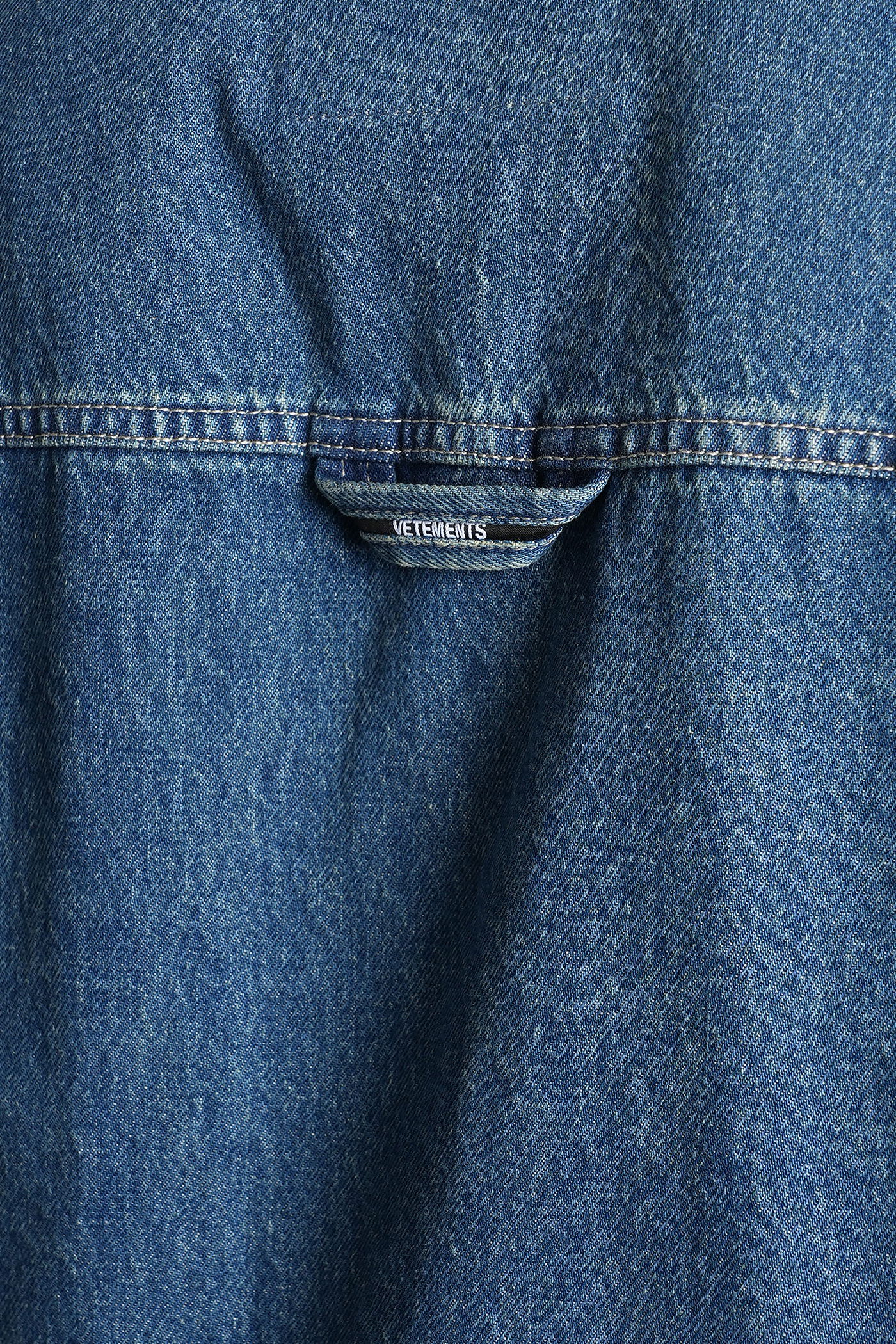 Vetements Denim Jackets In Blue Cotton In Blue