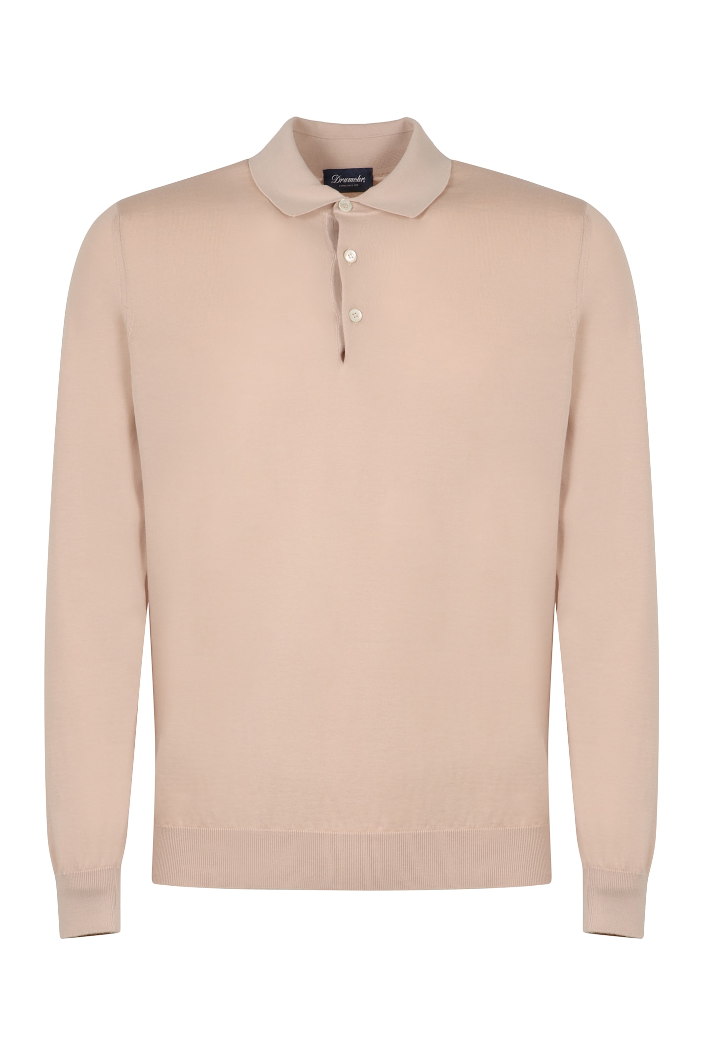 Long Sleeve Cotton Polo Shirt