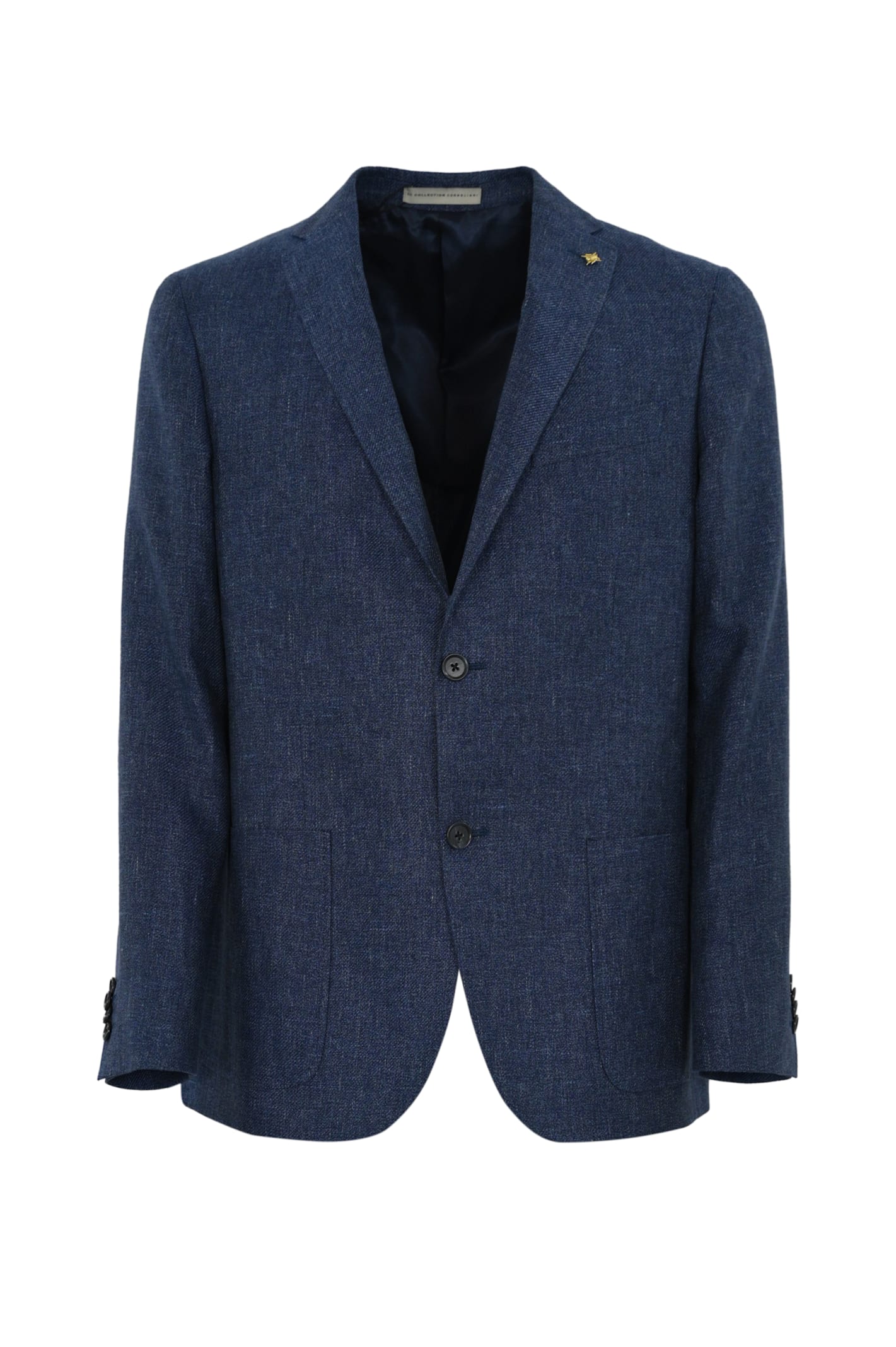 Corneliani Single-breasted Jacket In Linen And Lyocell