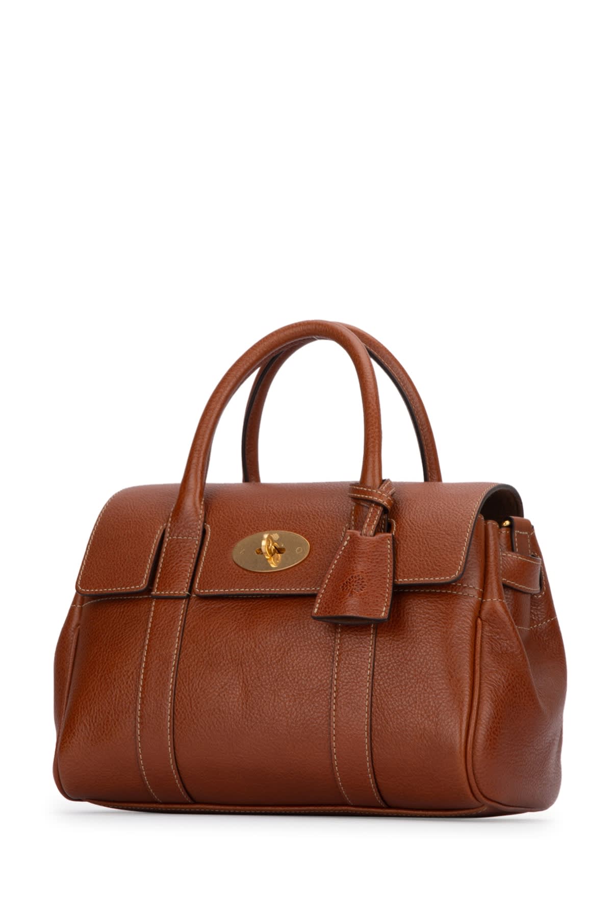 Shop Mulberry Small Bayswater Satchel Nvt In Oak