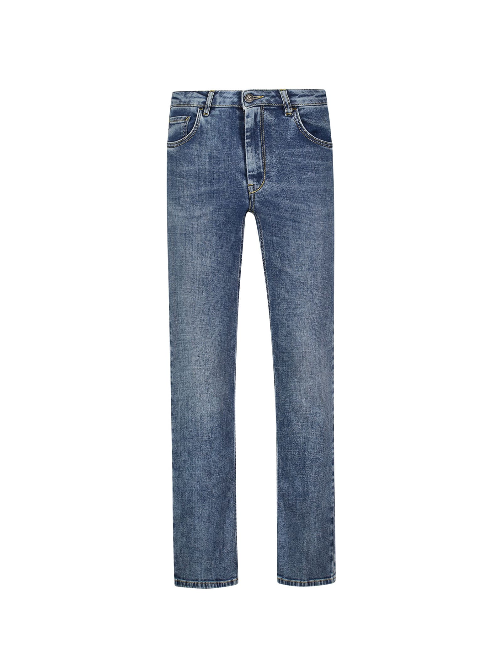 Re-HasH Slim Fit Jeans In Blue Denim