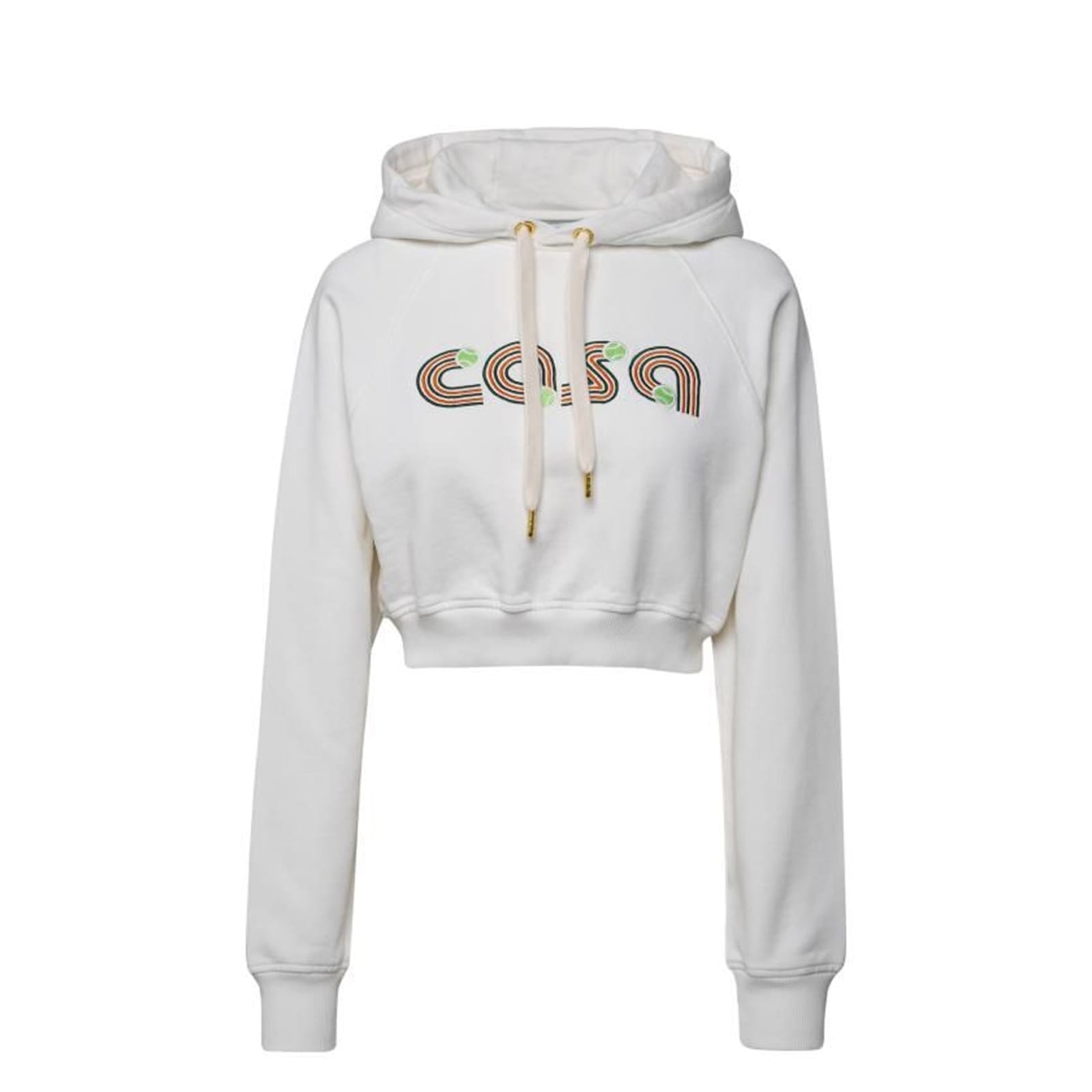 Cropped Logo Hoodie Sweatshirt