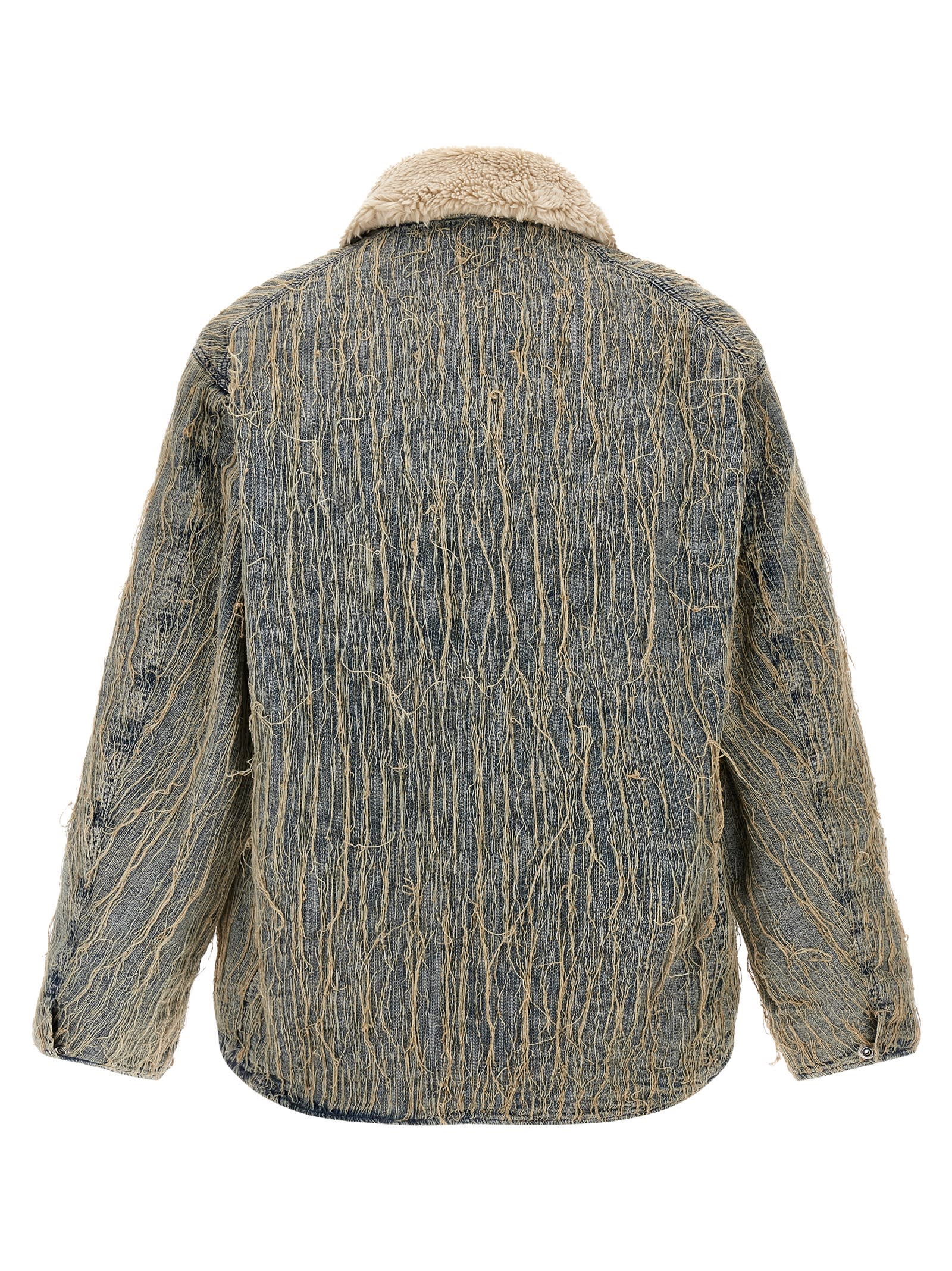 Diesel D-ivar-s Puffer Jackets Light Blue In Multi