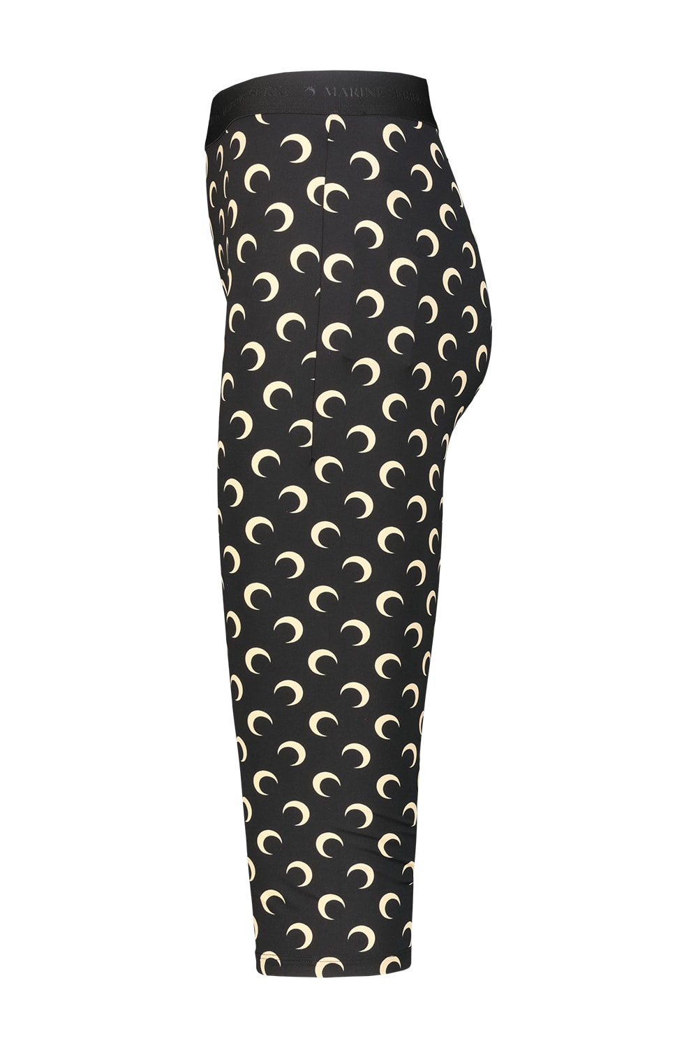 Marine Serre Recycled Moon Jersey Capri Leggings In Black