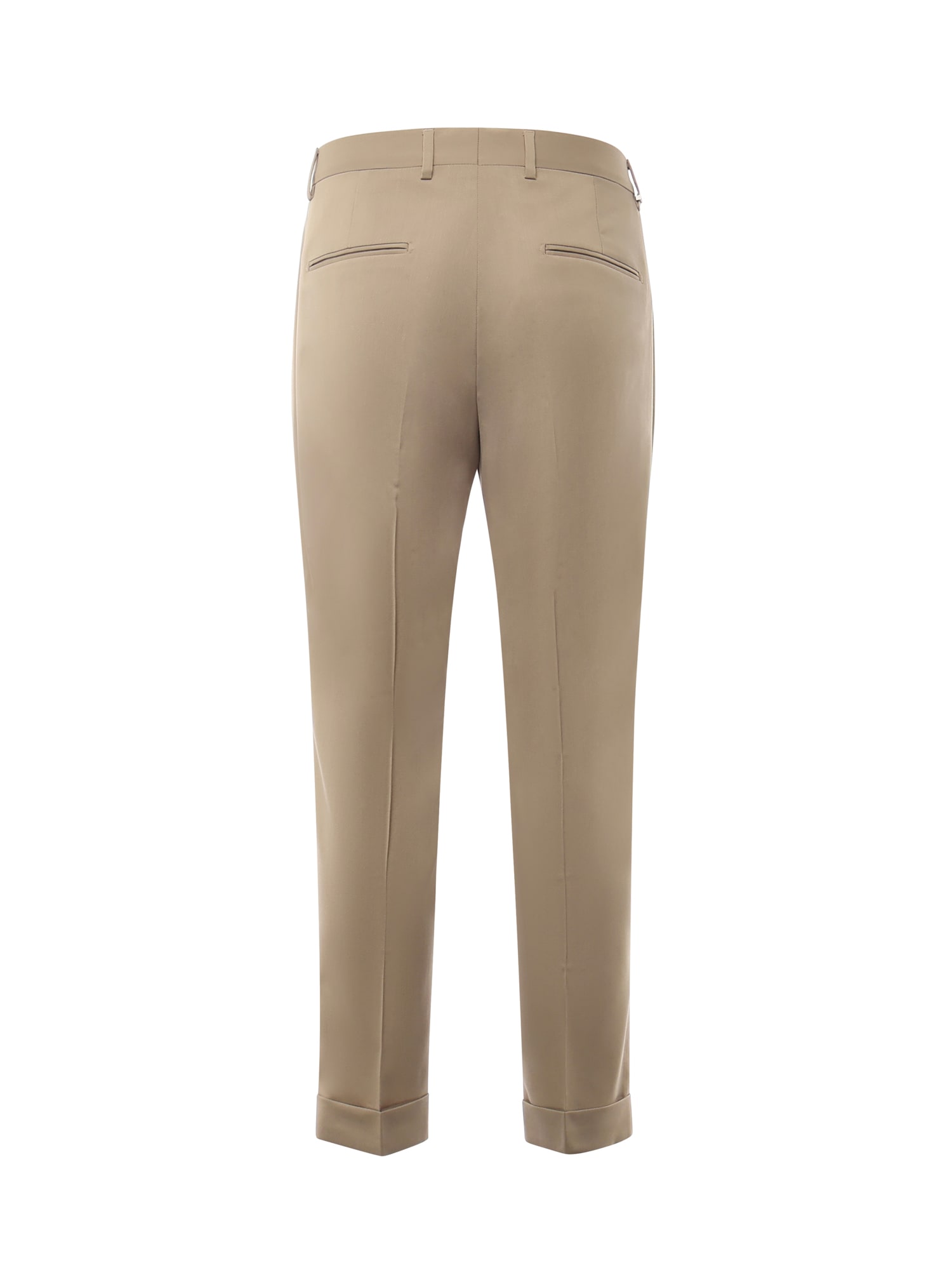 Be Able Tailored Wool-blend Gabardine Trousers In Brown