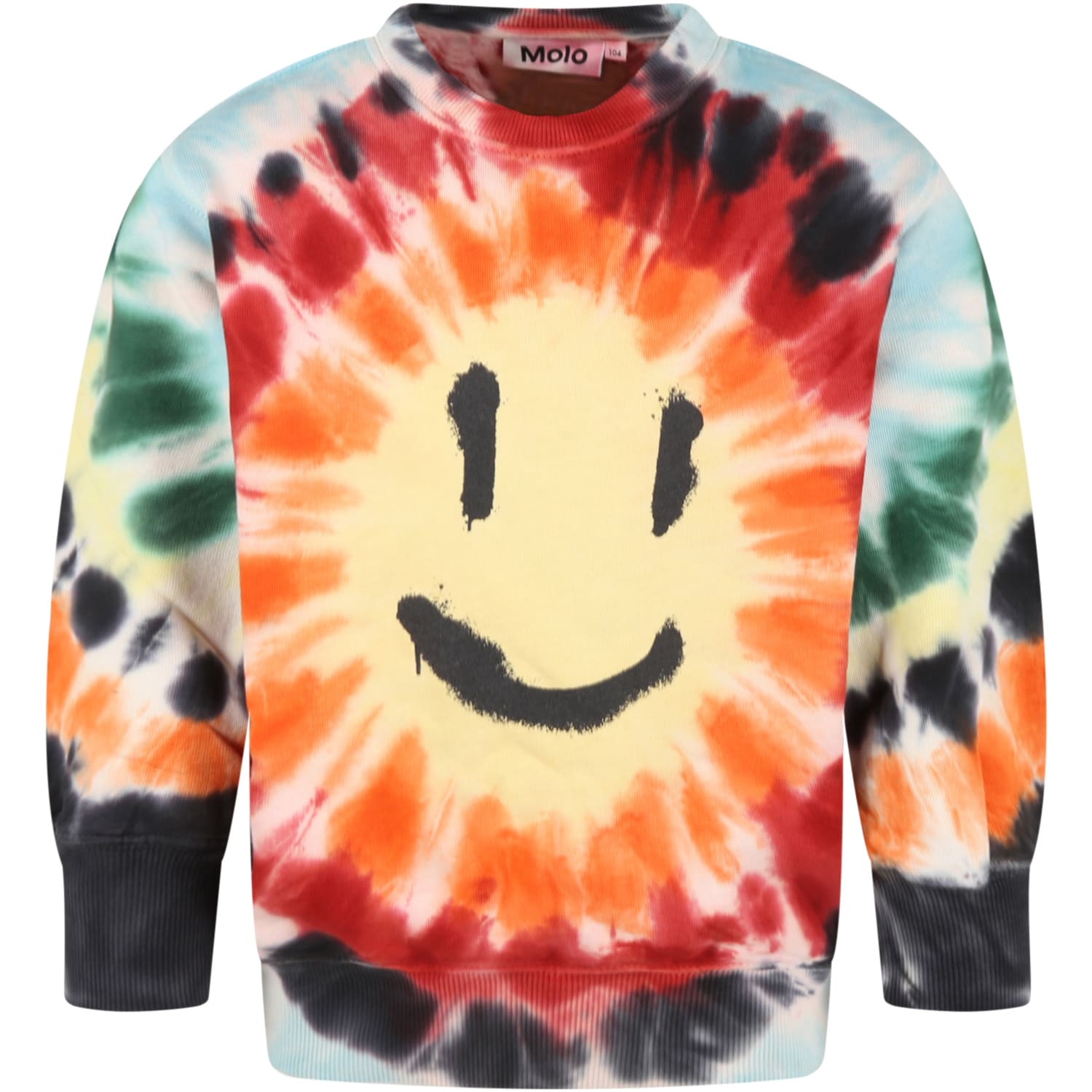 Molo Multicolor Sweatshirt For Kids With Smiley Face