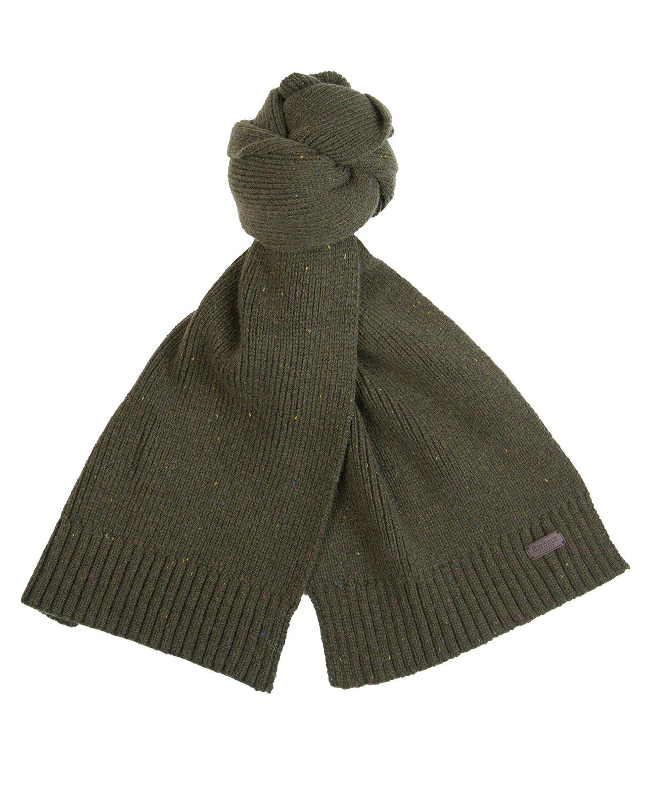 Barbour Carlton Beanie & Scarf Set In Olive