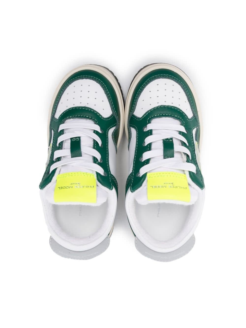 Shop Philippe Model Sneakers With Application In Green