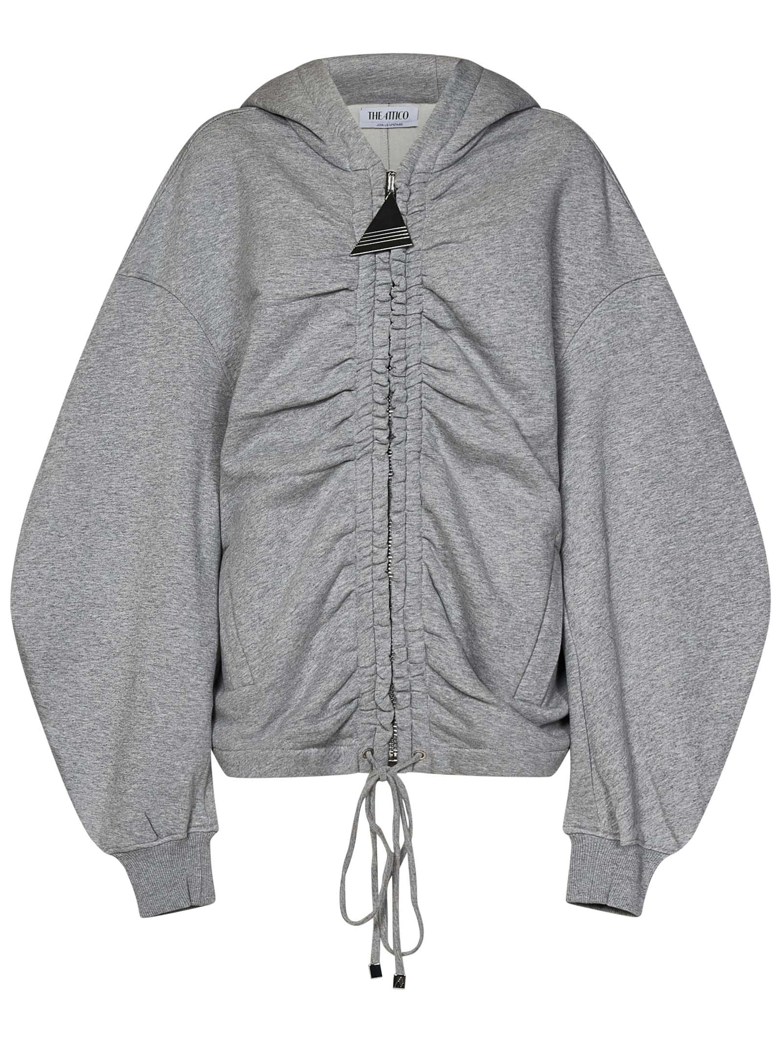 Shop Attico Sweatshirt In Grey