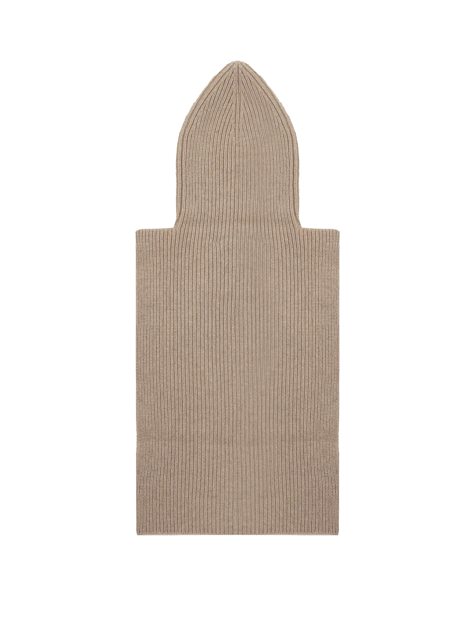 Max Mara Balaclava-collar Poncho In Sand