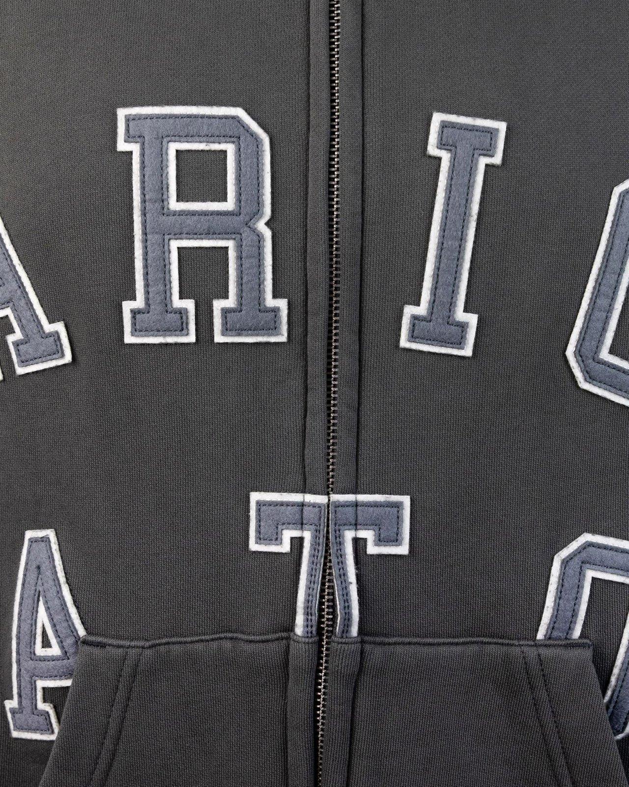 Shop Axel Arigato Legend Zipped Hoodie In Grey