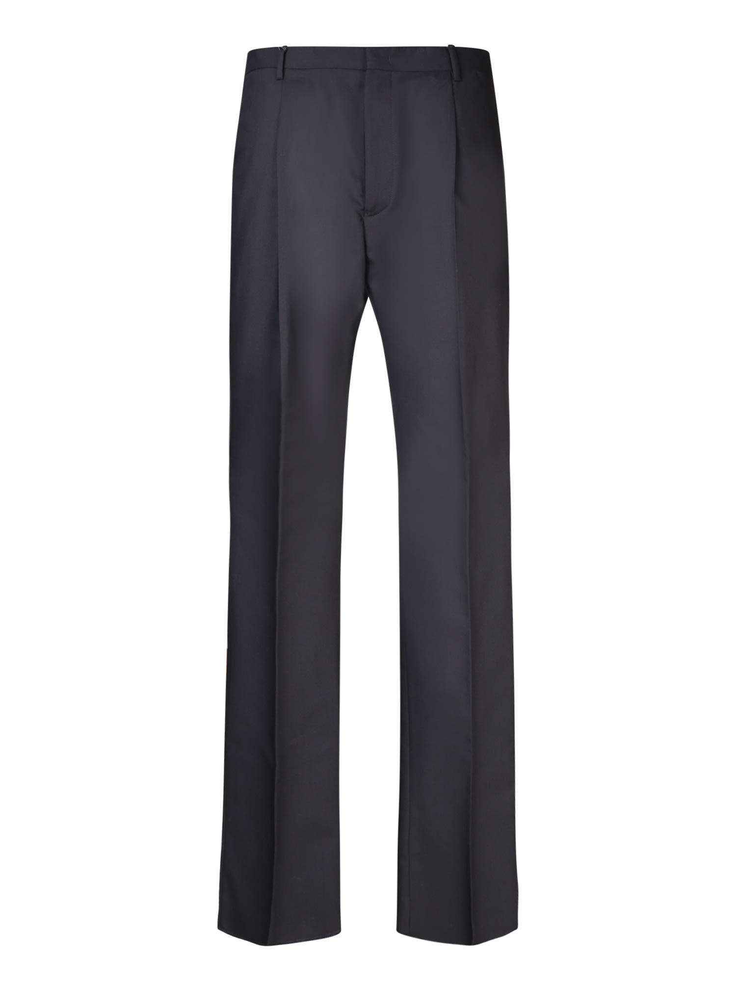 Shop Emporio Armani Tropical Black Trousers