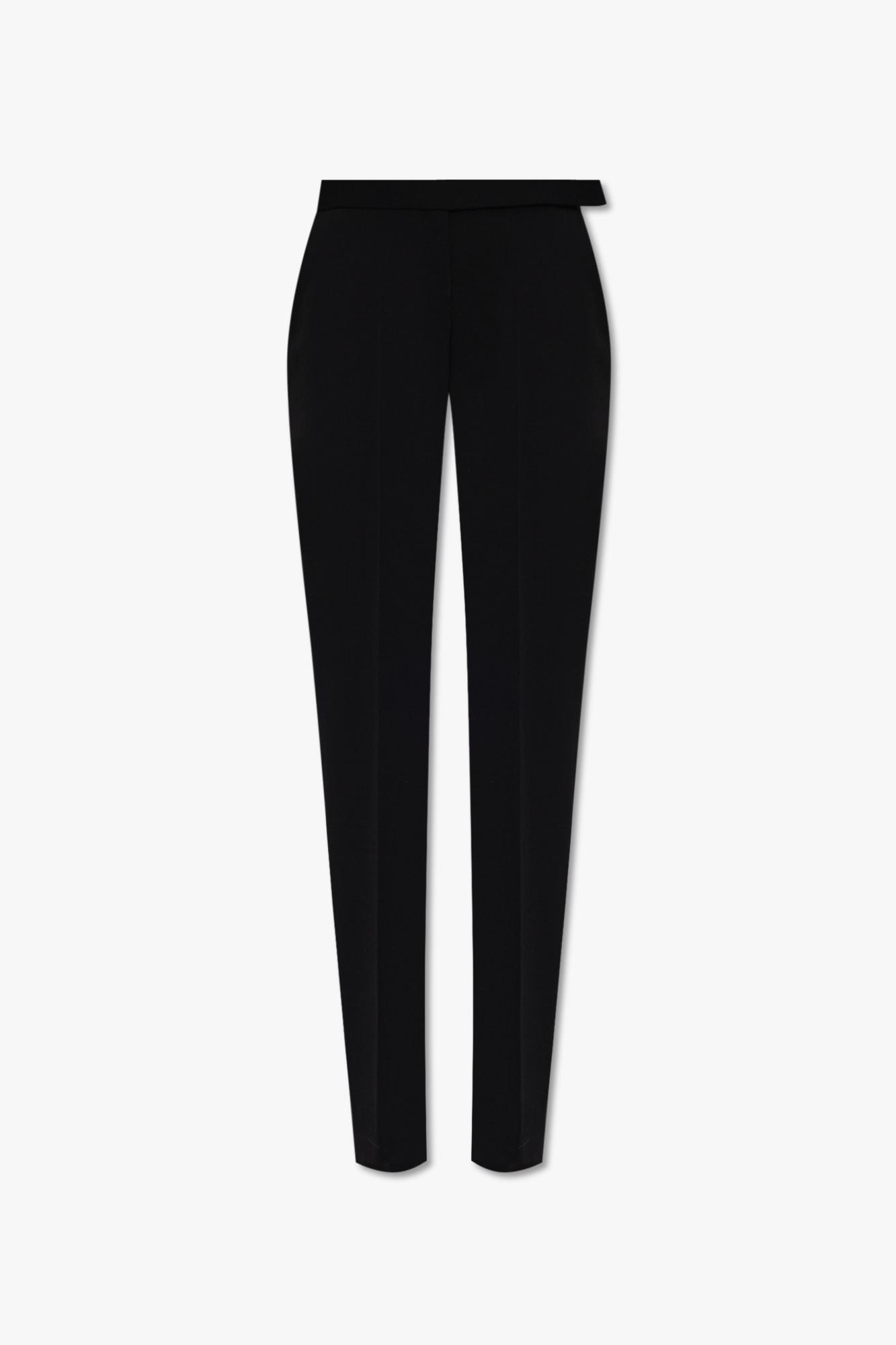 Shop Stella Mccartney Pleat-front Trousers In Black