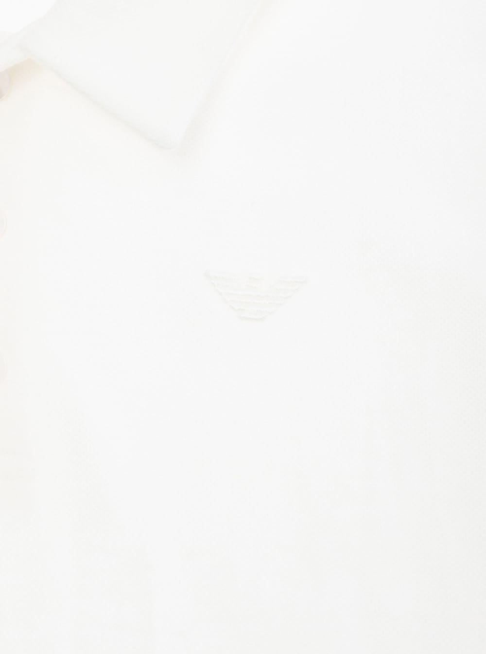 Emporio Armani Short-sleeved Polo Shirt In White