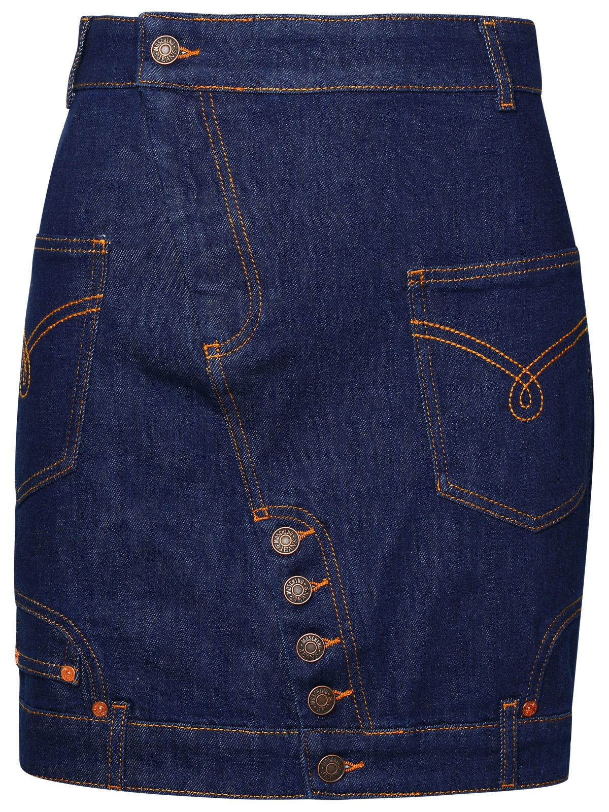 Shop M05ch1n0 Jeans Blue Demin Skirt