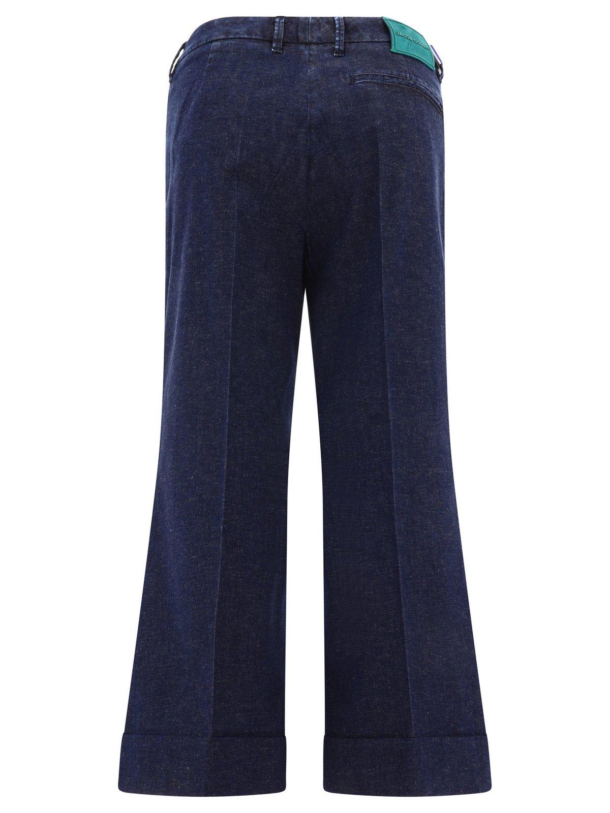 Shop Jacob Cohen Selena Wide-leg Cropped Jeans In Blu