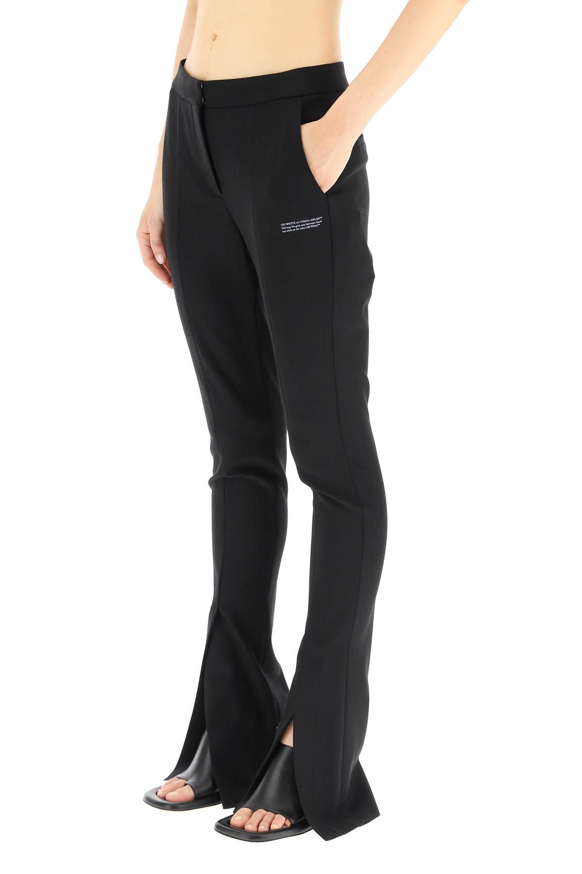 Shop Off-white Corporate Tailored Trousers In Nero
