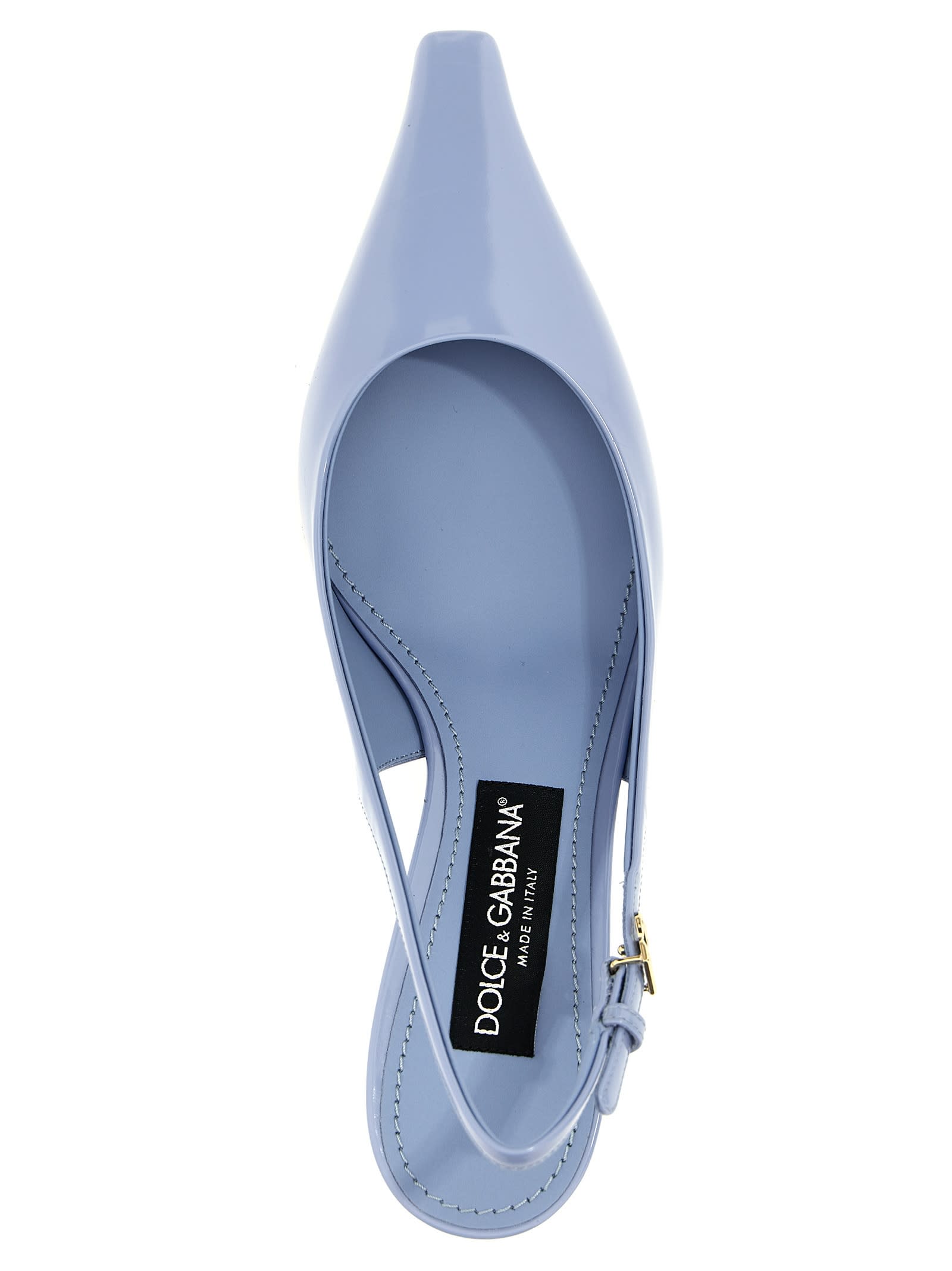 Shop Dolce & Gabbana Mun Slingback In Light Blue