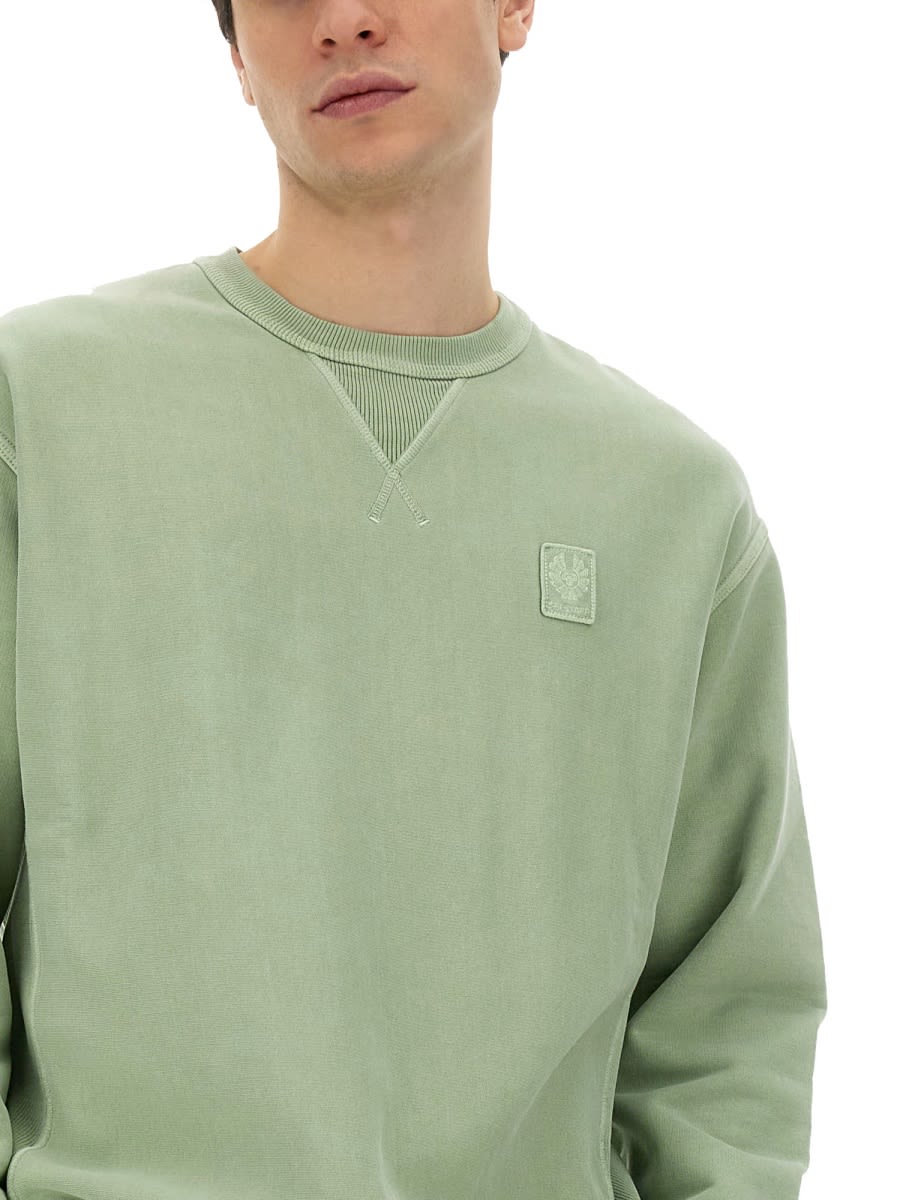 Shop Belstaff Sweatshirt With Logo In Green