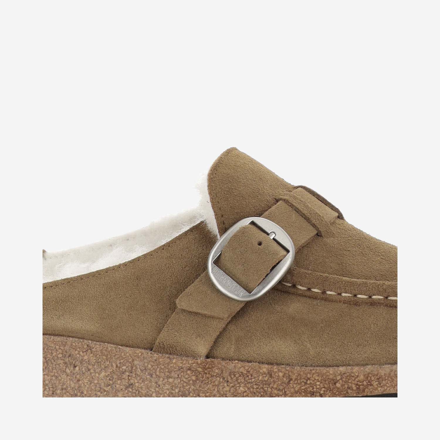 Shop Birkenstock Buckley Mules In Shearling And Suede In Beige